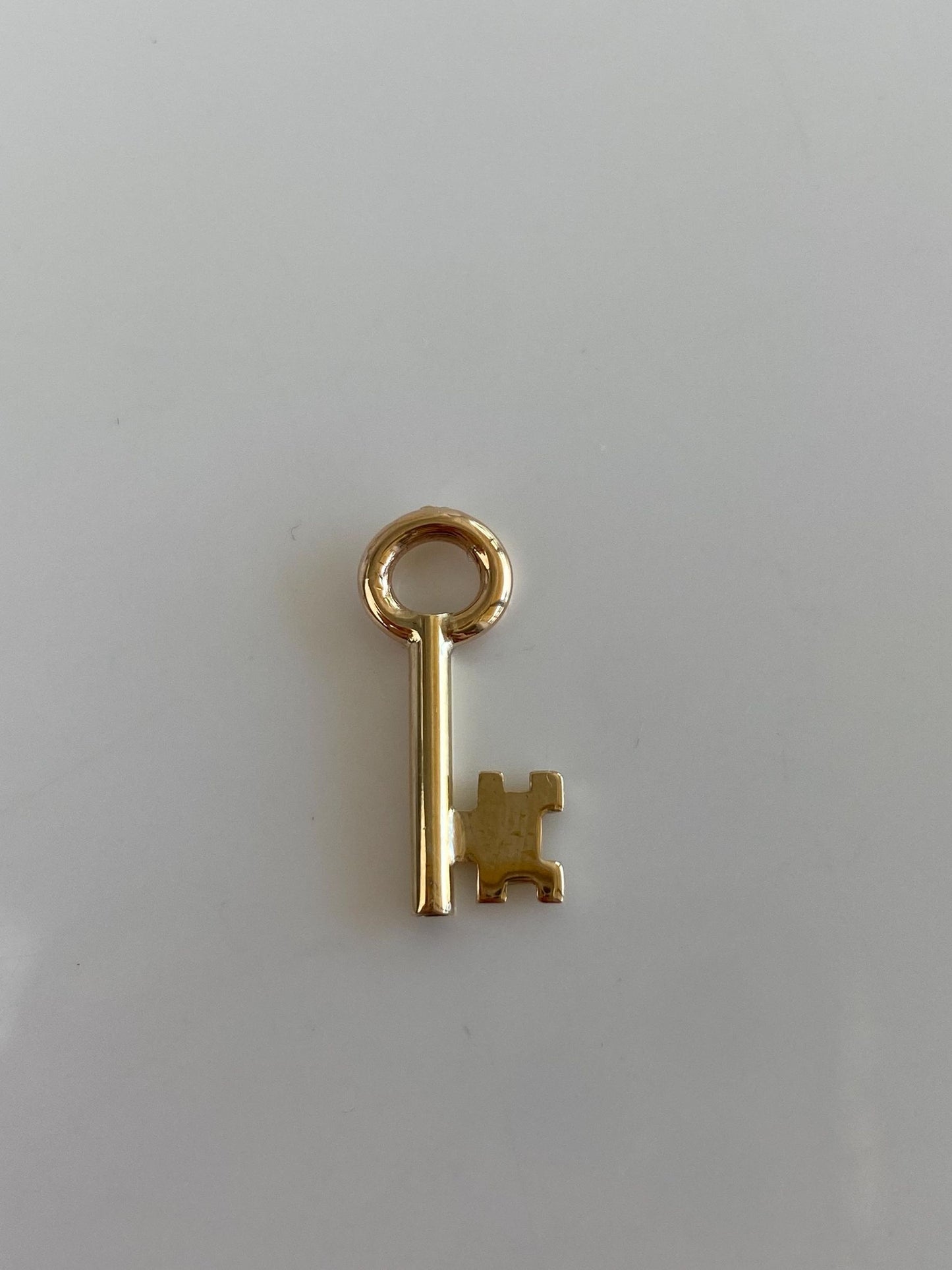 Vintage 14k Yellow Gold Skeleton Key Charm