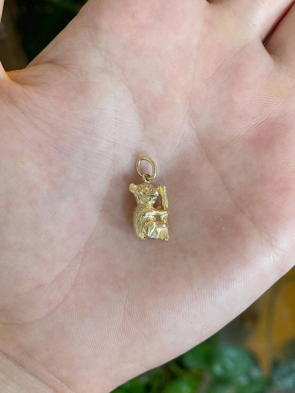 Vintage Solid 10k Yellow Gold Koala Bear Charm