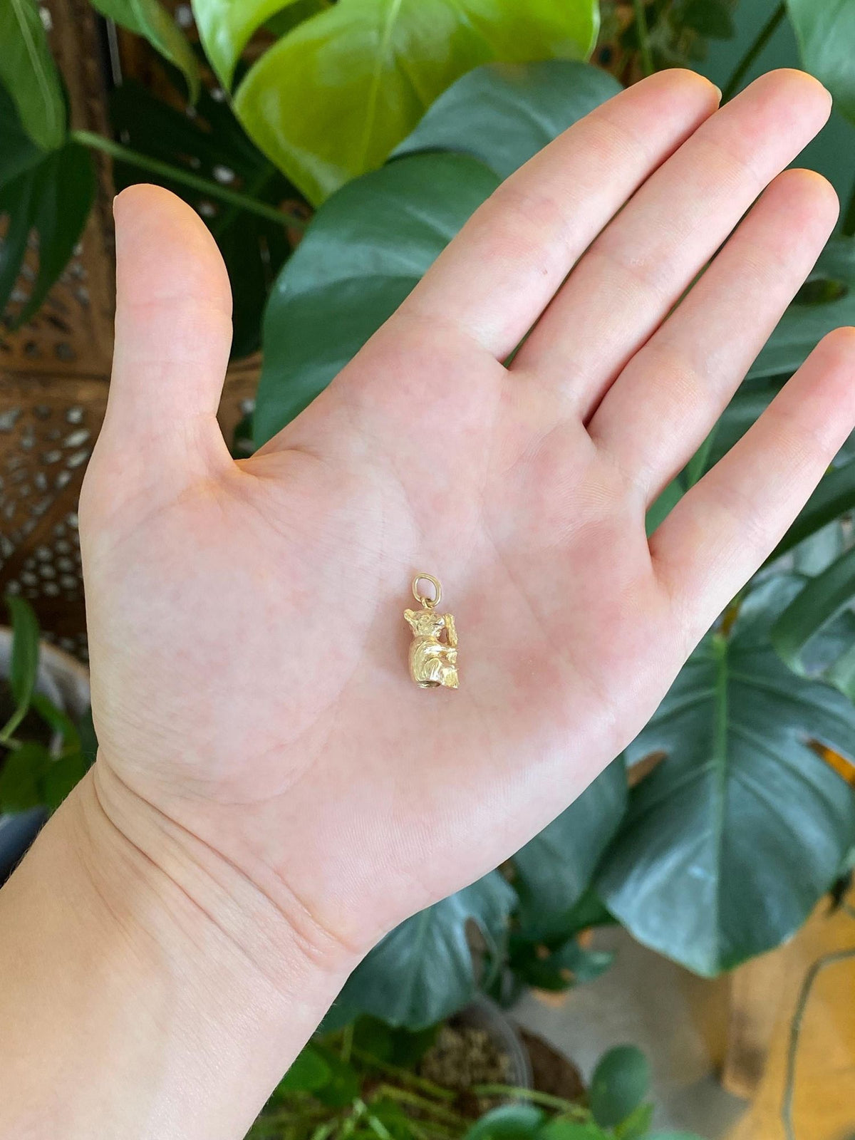 Vintage Solid 10k Yellow Gold Koala Bear Charm