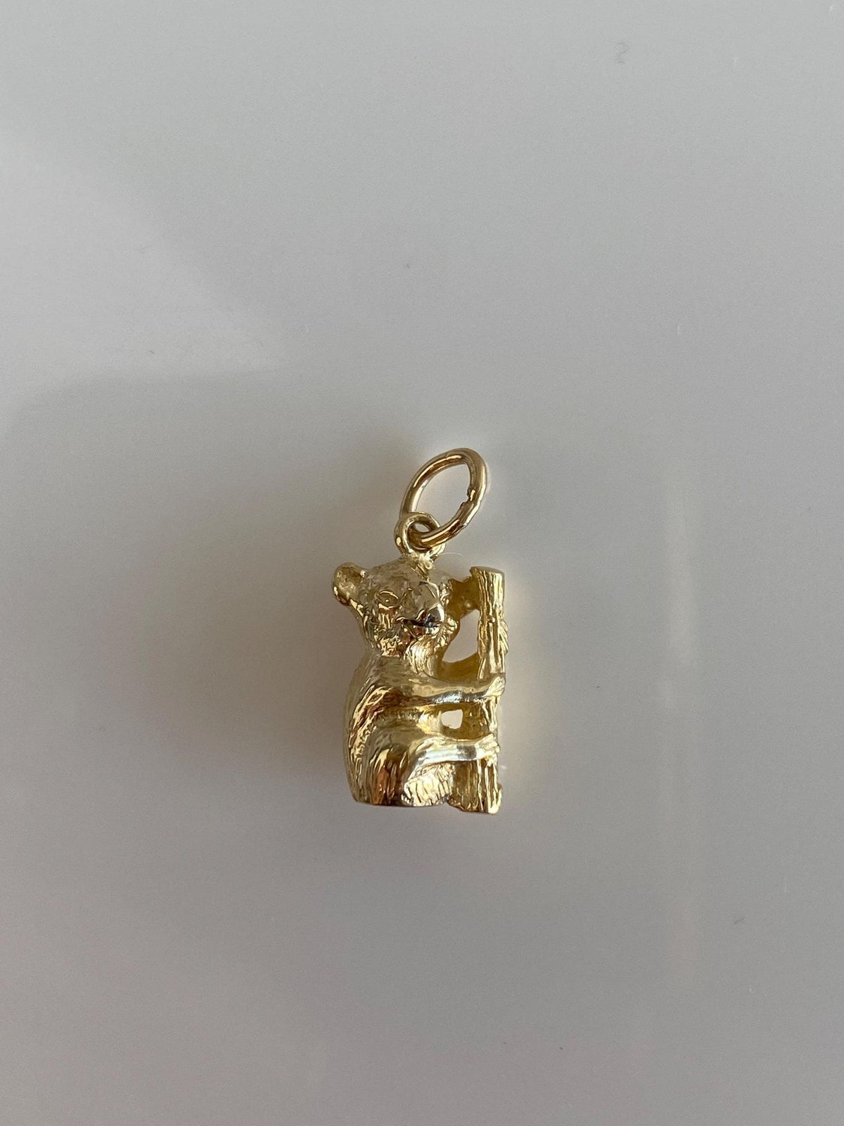 Vintage Solid 10k Yellow Gold Koala Bear Charm