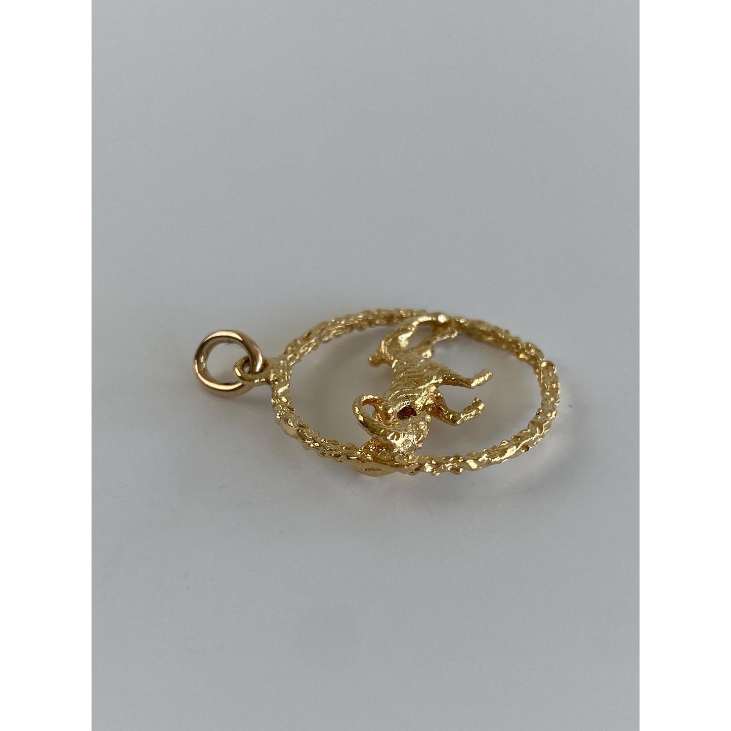 Vintage Solid 18k Yellow Gold Ram Aries Charm