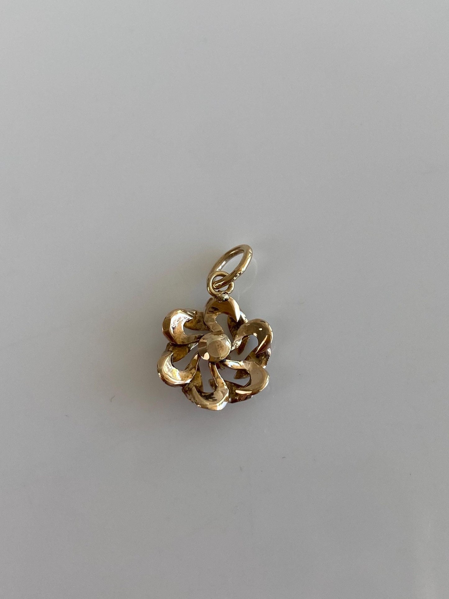 Vintage Solid 9k Yellow Gold Pink Cubic Zirconia Seed Pearls Stick Pin Conversion Charm