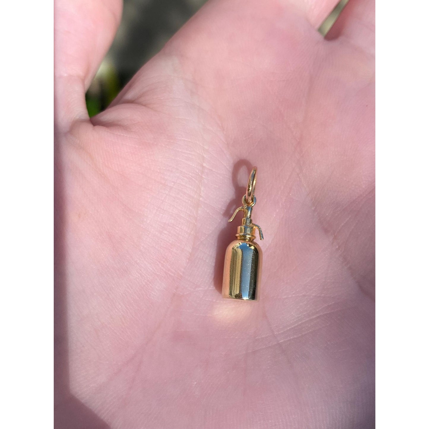 Vintage 14k Yellow Gold Seltzer Water Spritzer Charm