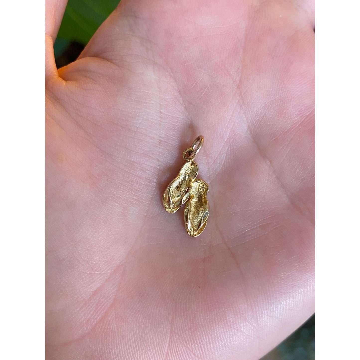Vintage Solid 10k Yellow Gold Flip Flop Charm