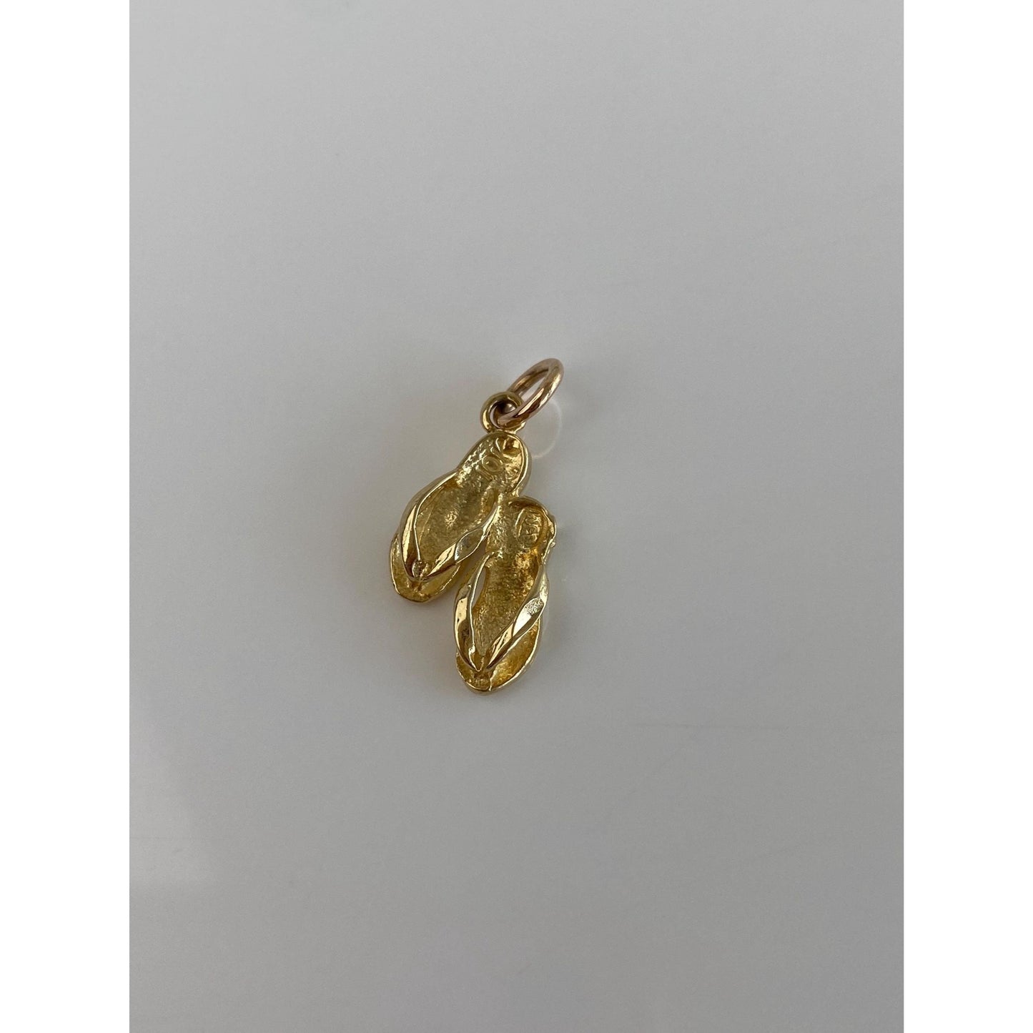 Vintage Solid 10k Yellow Gold Flip Flop Charm