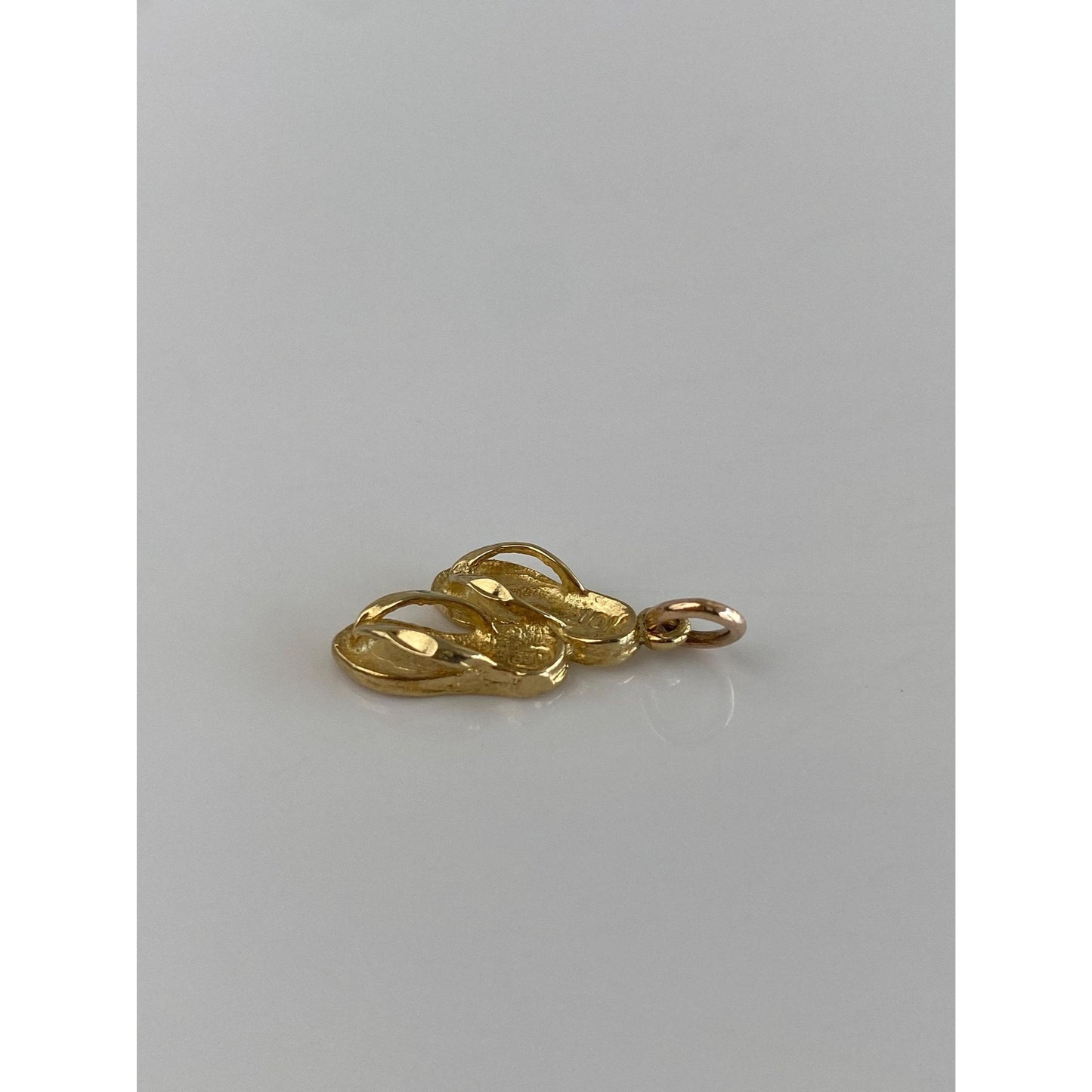 Vintage Solid 10k Yellow Gold Flip Flop Charm