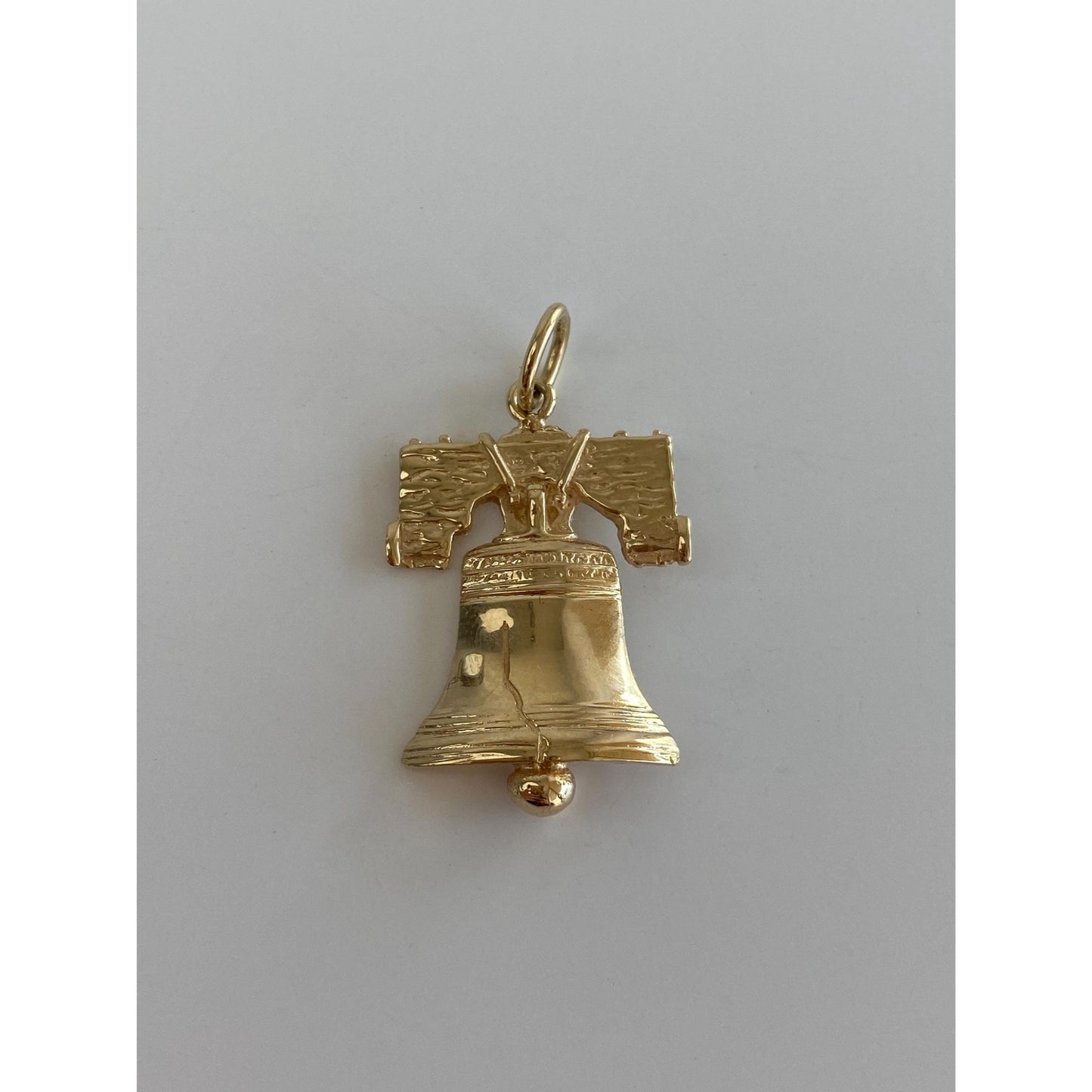 Vintage Solid 14k Yellow Gold Liberty Bell Charm