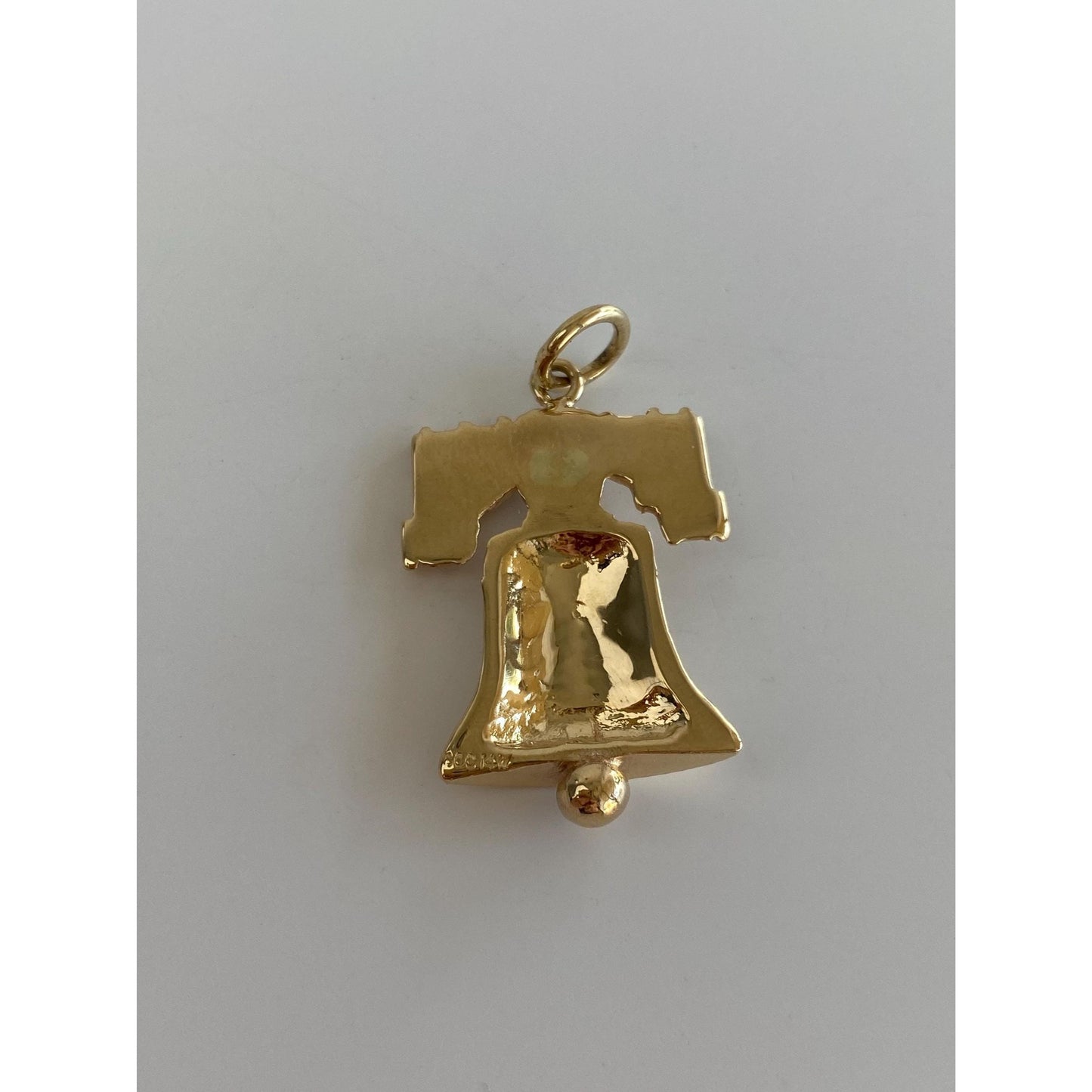 Vintage Solid 14k Yellow Gold Liberty Bell Charm