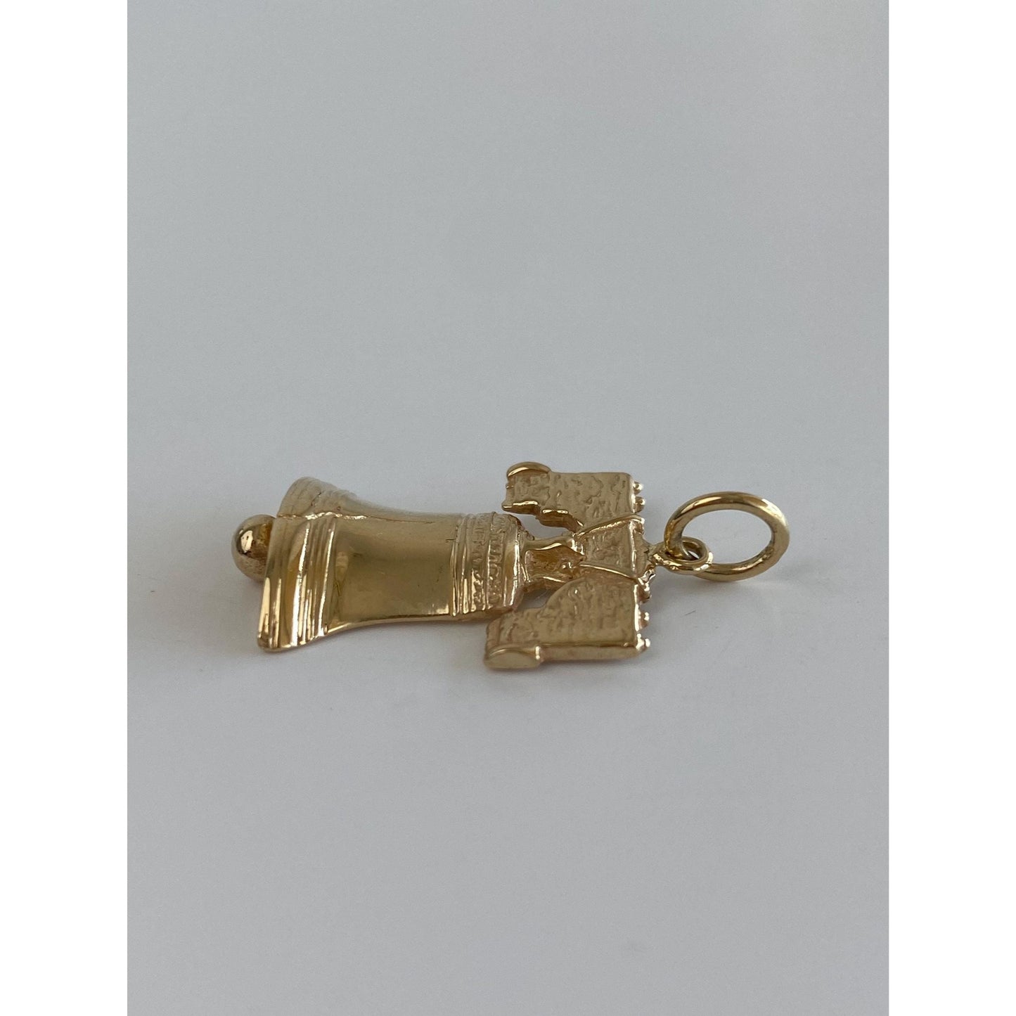 Vintage Solid 14k Yellow Gold Liberty Bell Charm