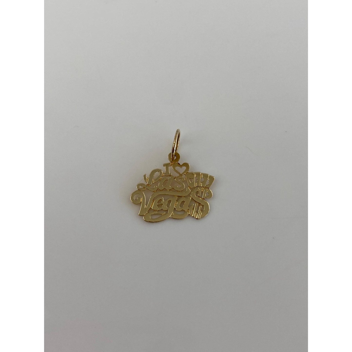 Vintage Solid 14k Yellow Gold Las Vegas Charm
