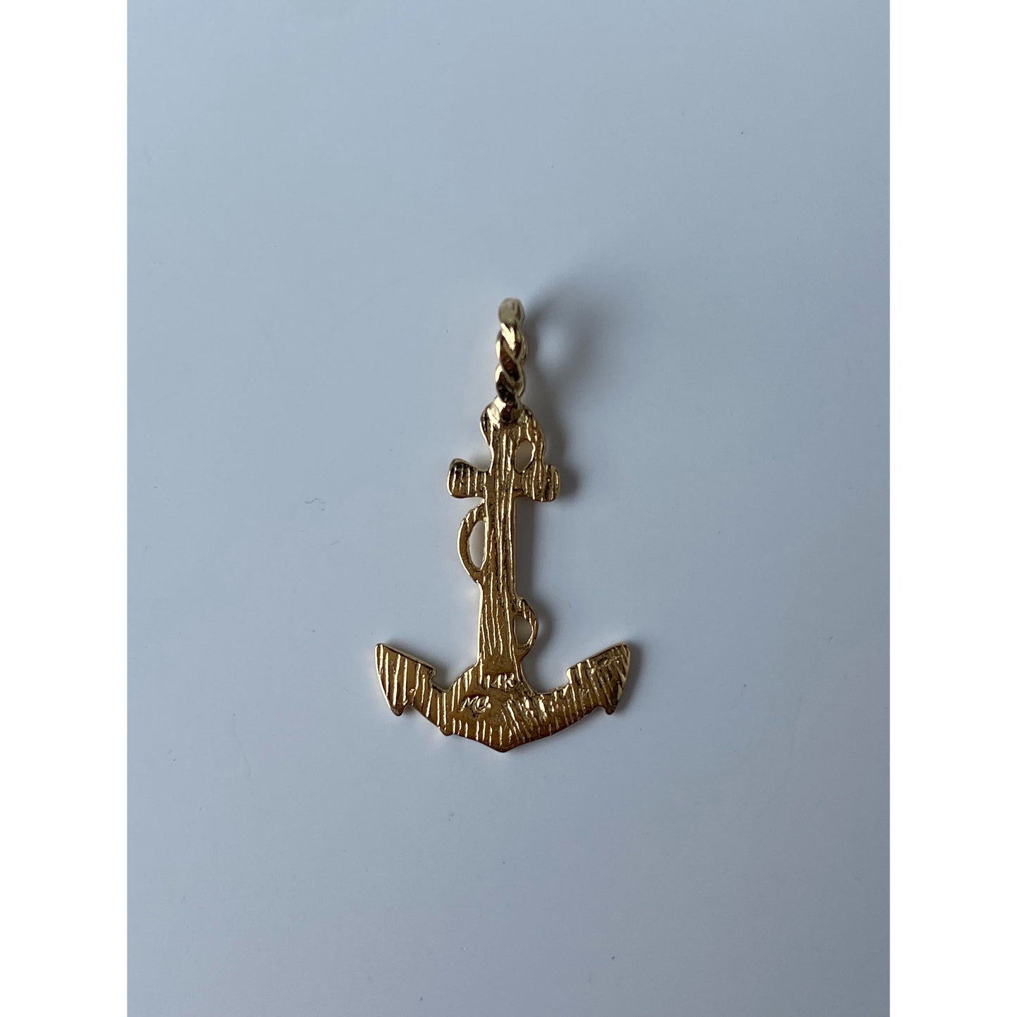 Solid 14k Yellow Gold Anchor Charm
