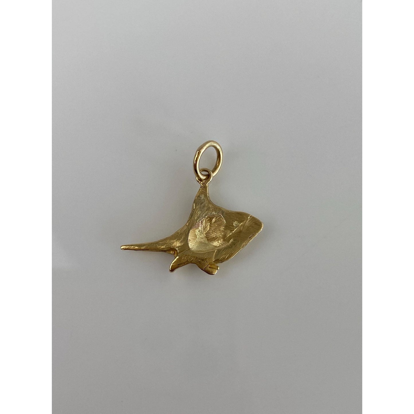 Vintage Solid 18k Yellow Gold Marlin Charm