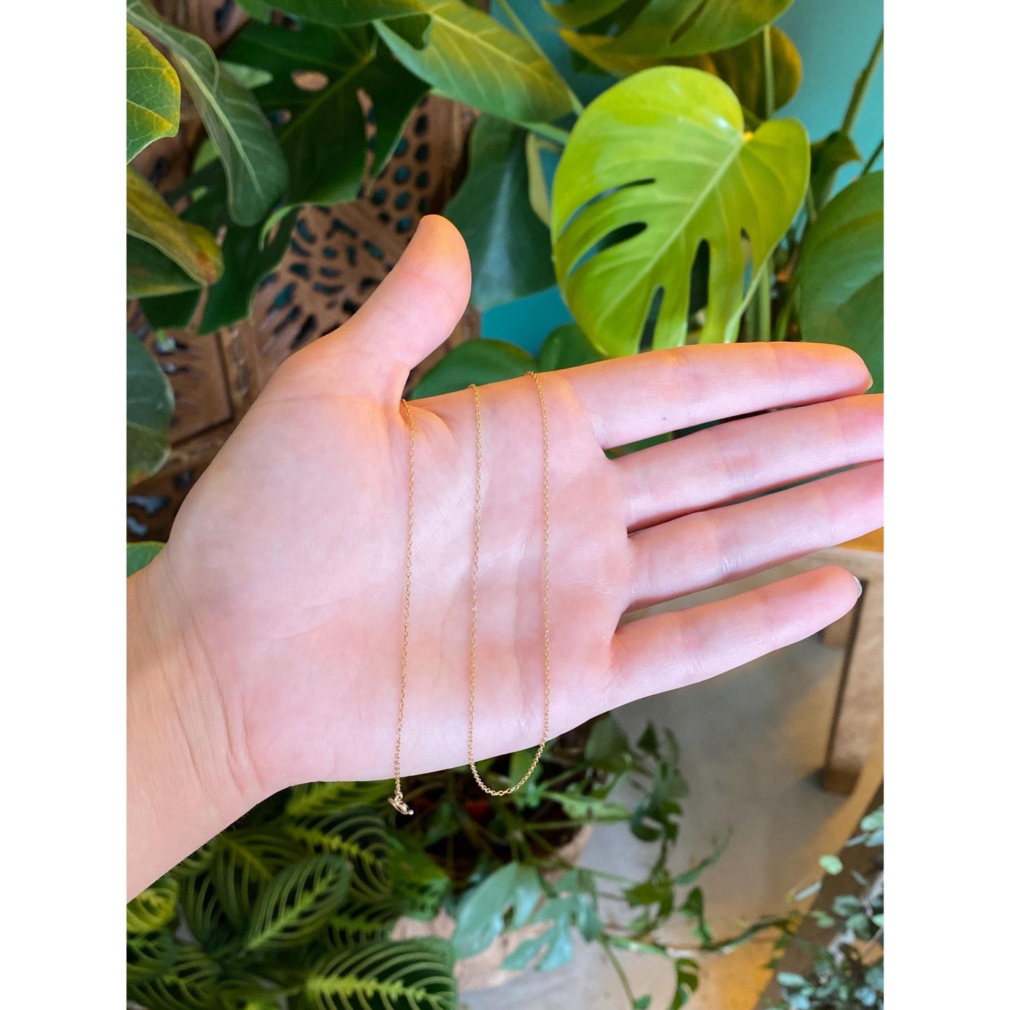 Vintage Solid 10k Yellow Gold Tight Rolo Chain Necklace - 16.5 inches