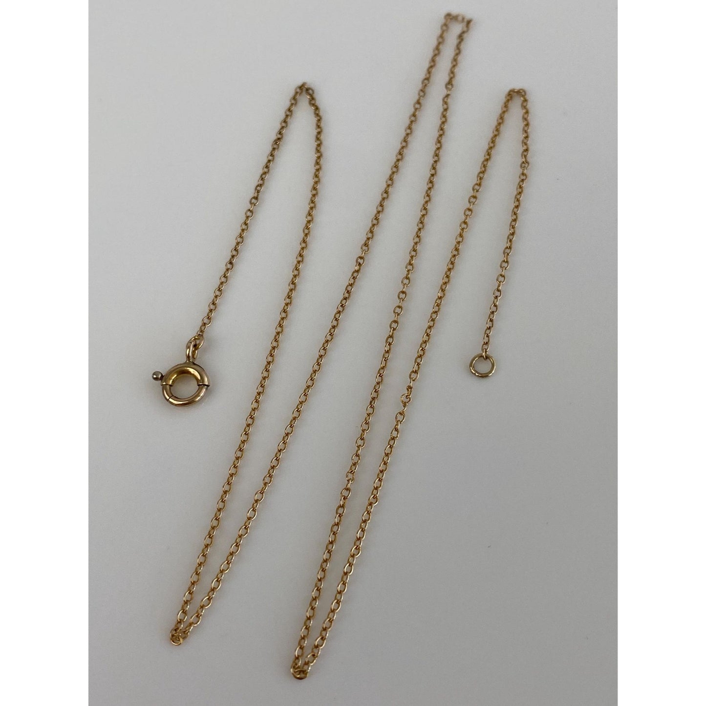 Vintage Solid 10k Yellow Gold Tight Rolo Chain Necklace - 16.5 inches