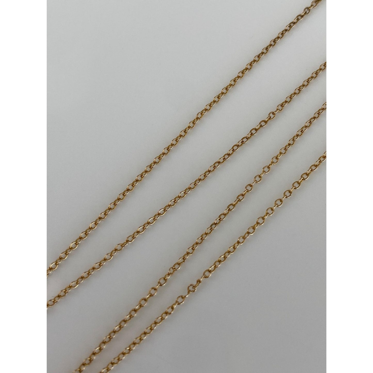 Vintage Solid 10k Yellow Gold Tight Rolo Chain Necklace - 16.5 inches