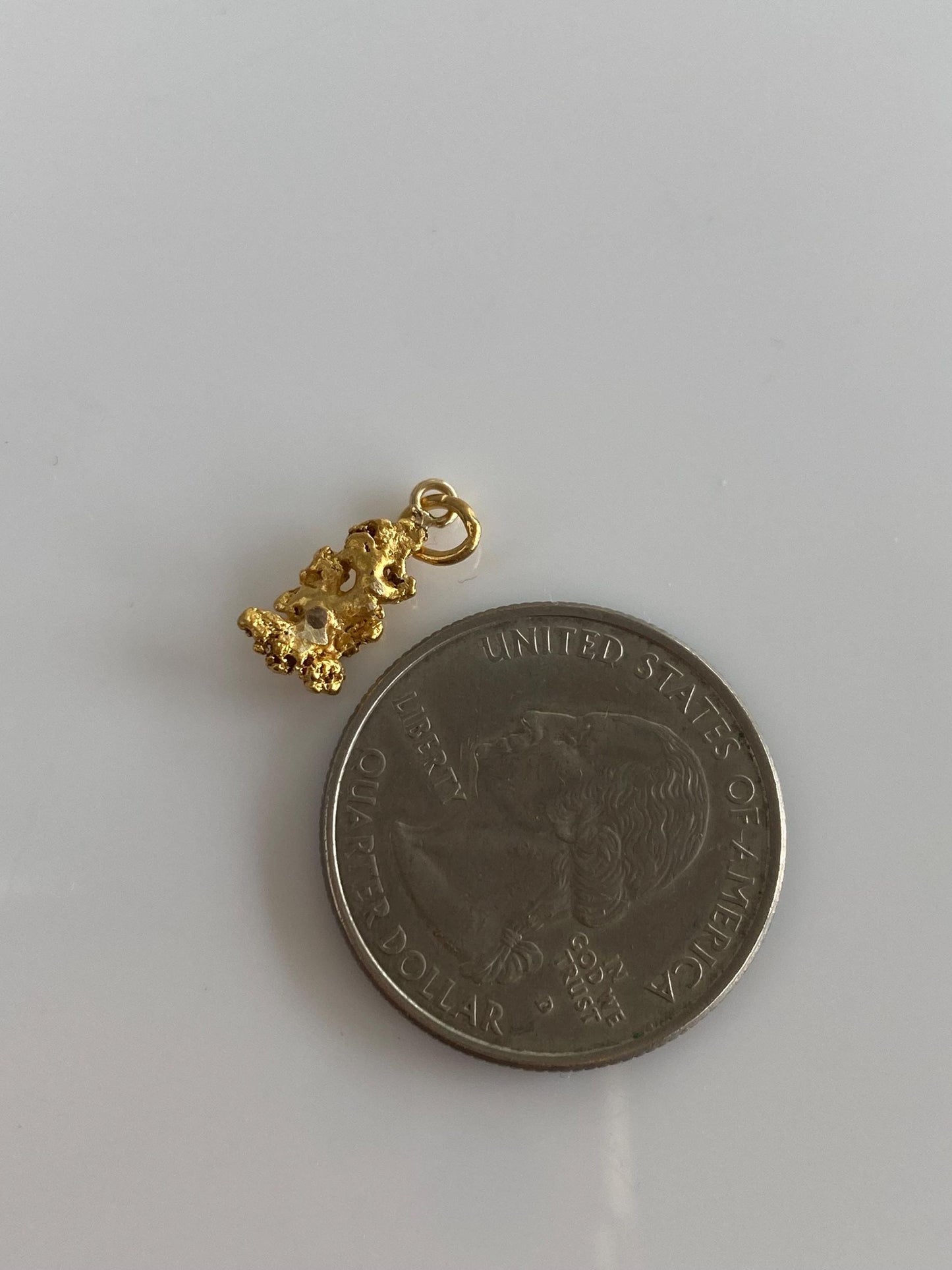 Vintage Solid 22k Yellow Gold Nugget Charm