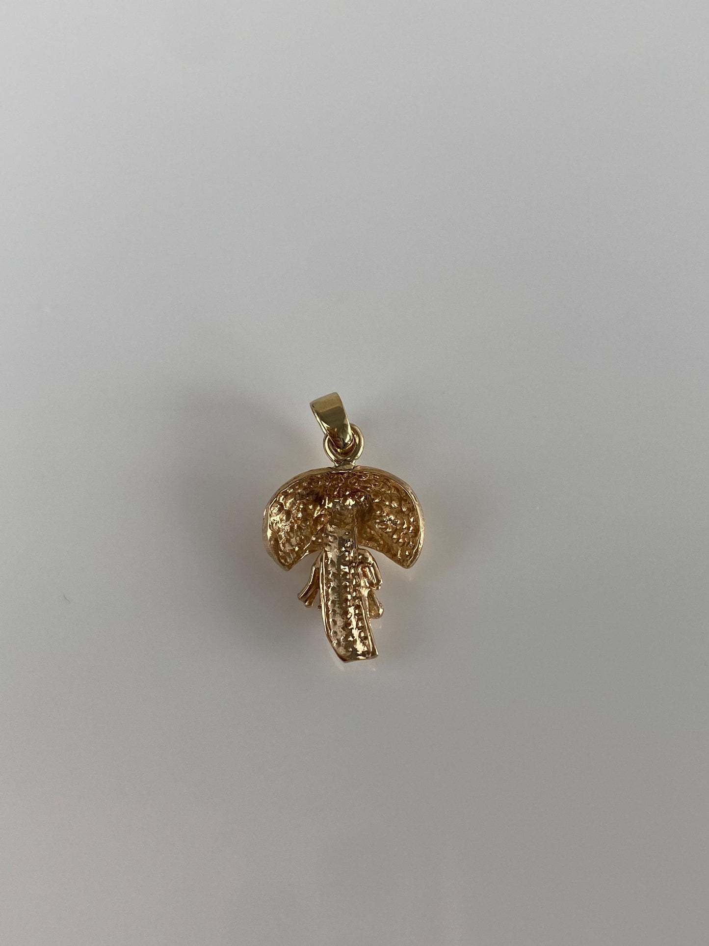 Vintage Solid 14k Yellow Gold Little Mushroom Charm