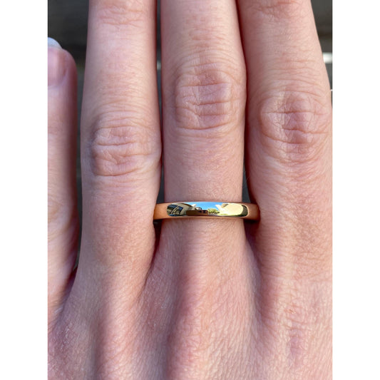 Vintage Solid 14k Yellow Gold Ring Band - Size 11