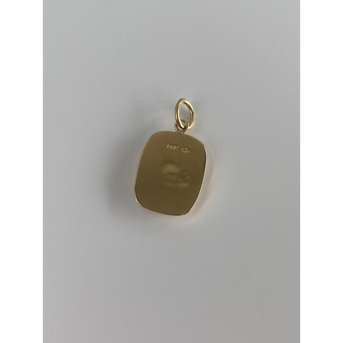 Vintage Solid 14k Yellow Gold Onyx Cufflink Conversion Charm