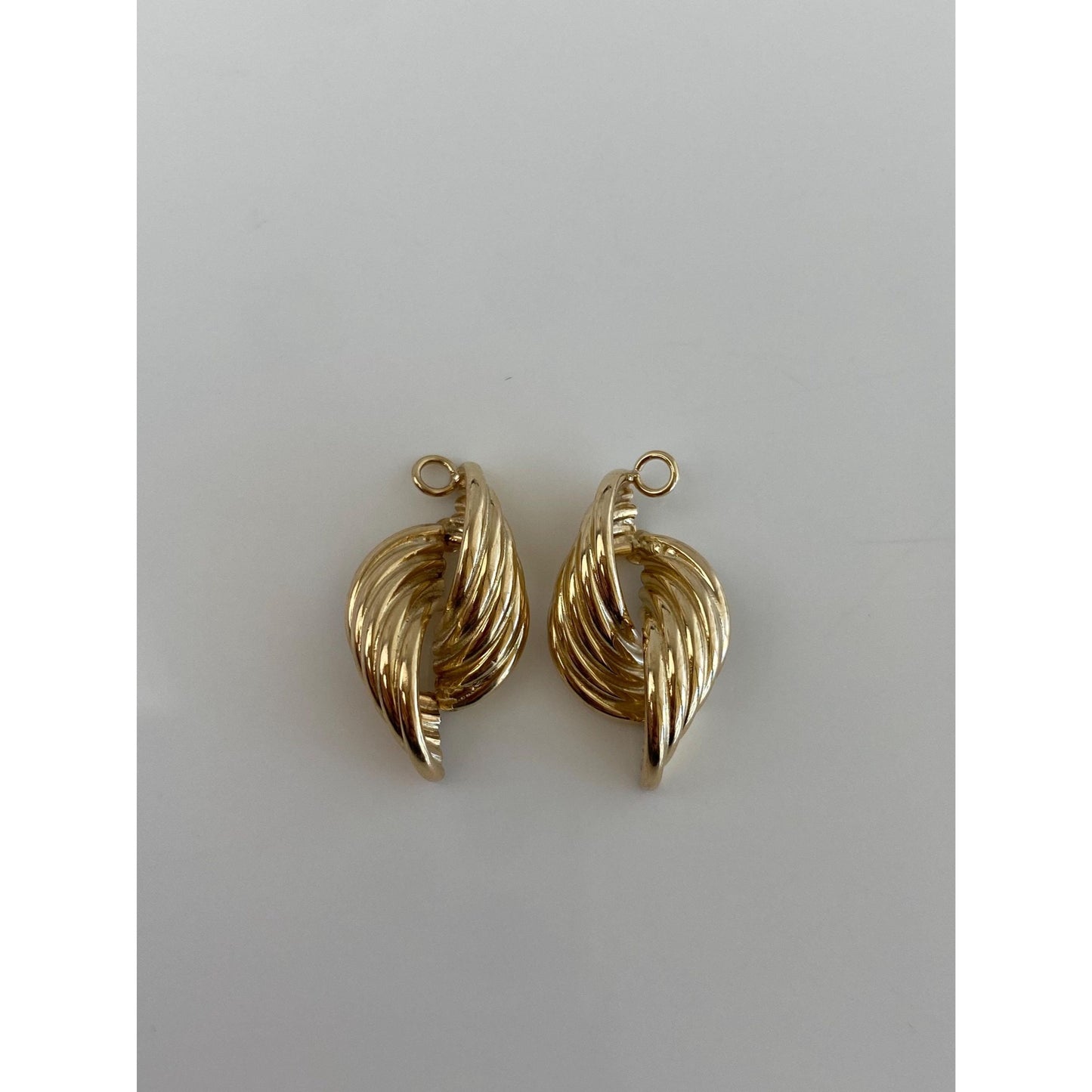 Vintage 14k Yellow Gold Layered Earring Jackets
