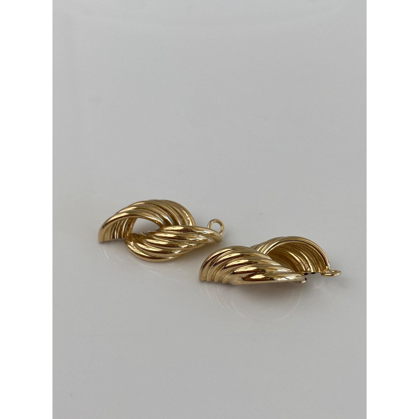 Vintage 14k Yellow Gold Layered Earring Jackets