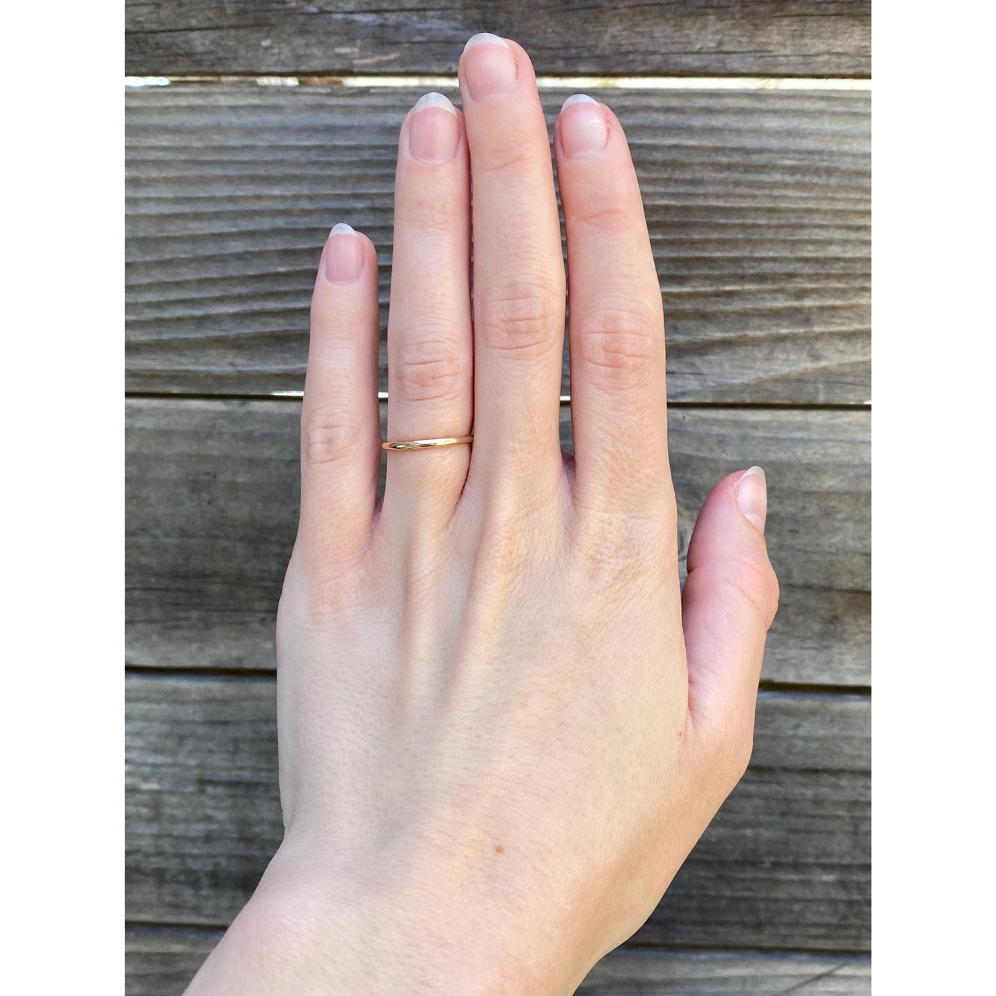 Vintage Solid 14k Yellow Gold Slim Ring Band - Size 5.25