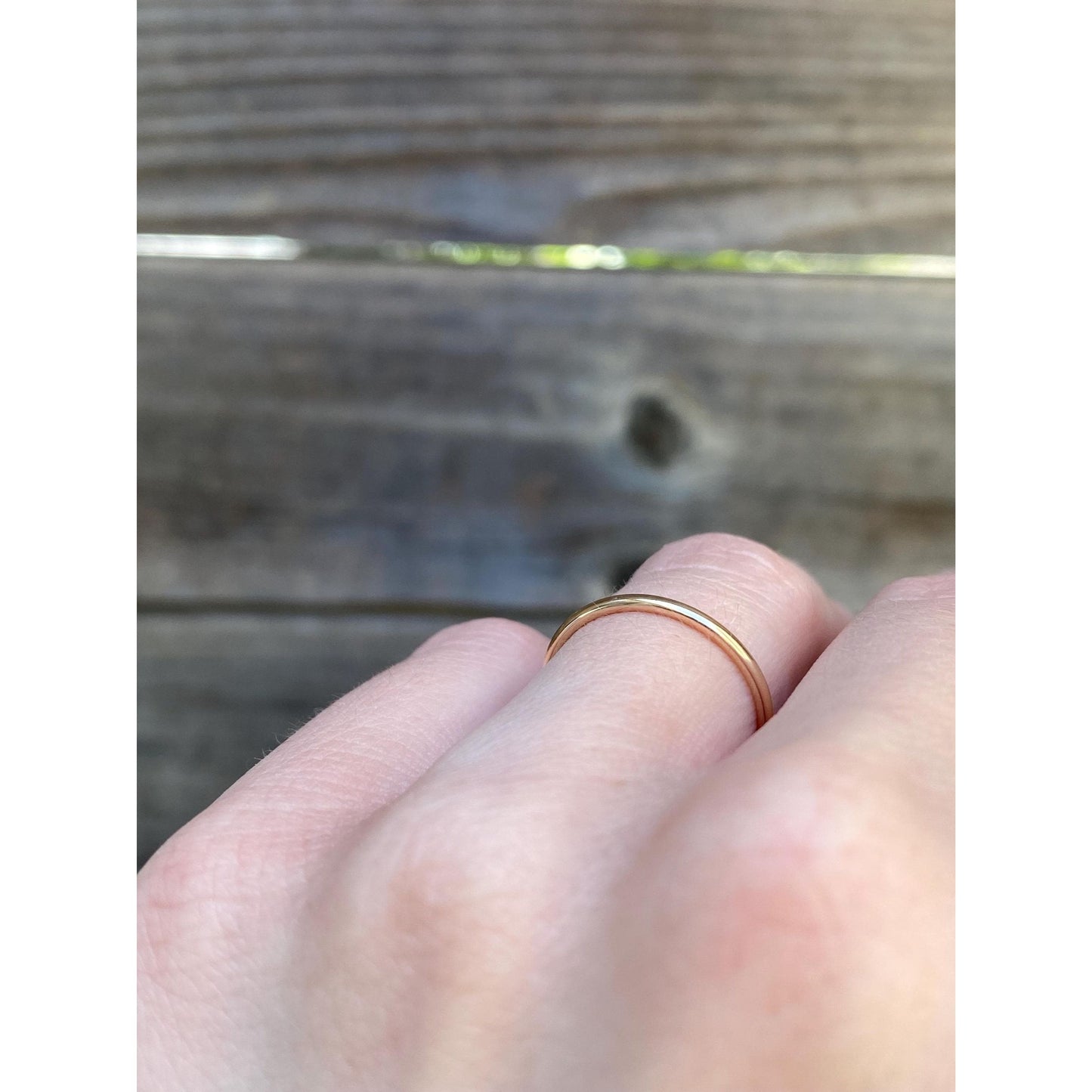 Vintage Solid 14k Yellow Gold Slim Ring Band - Size 5.25