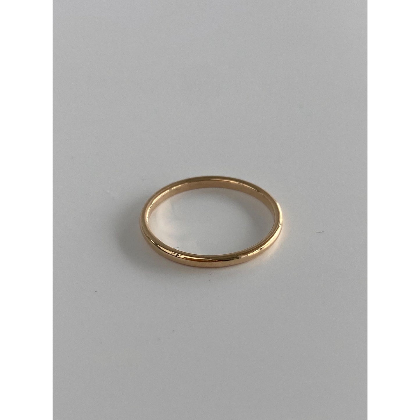 Vintage Solid 14k Yellow Gold Slim Ring Band - Size 5.25