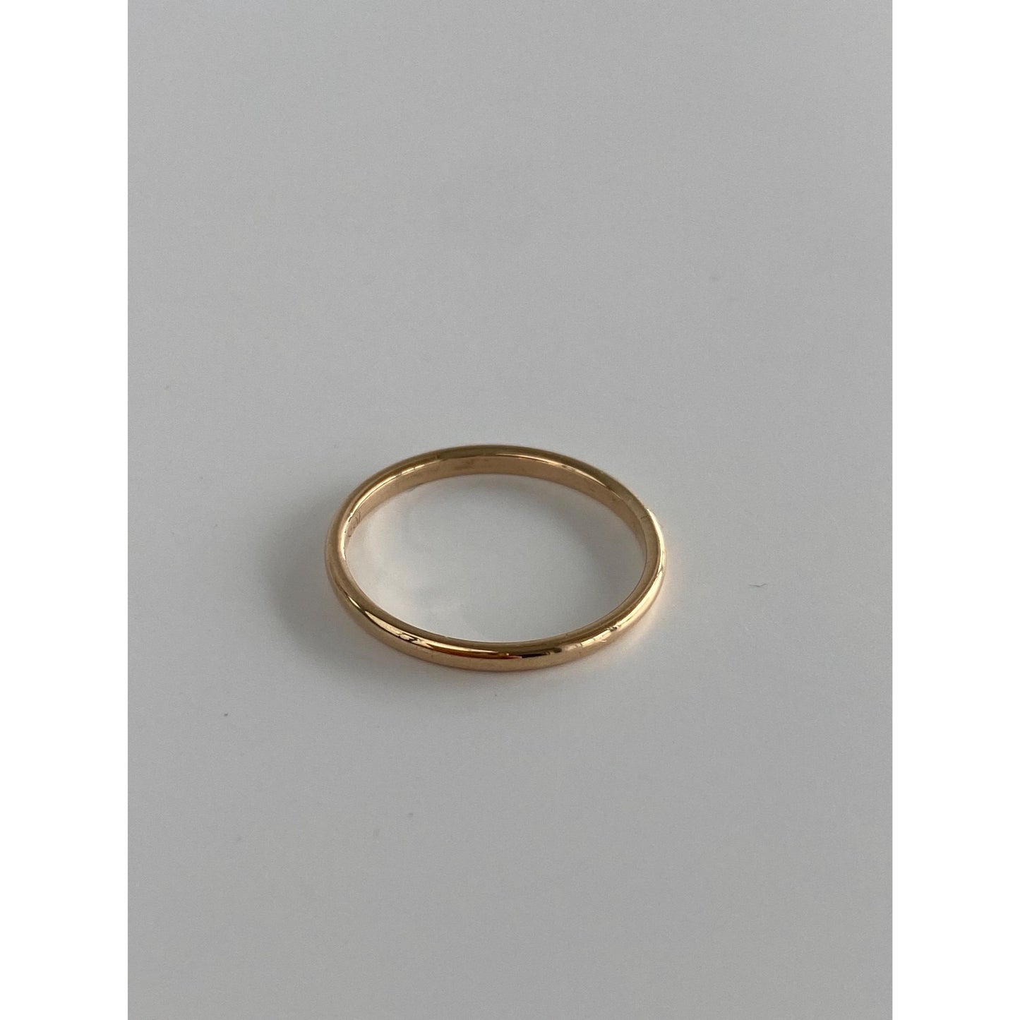 Vintage Solid 14k Yellow Gold Slim Ring Band - Size 5.25