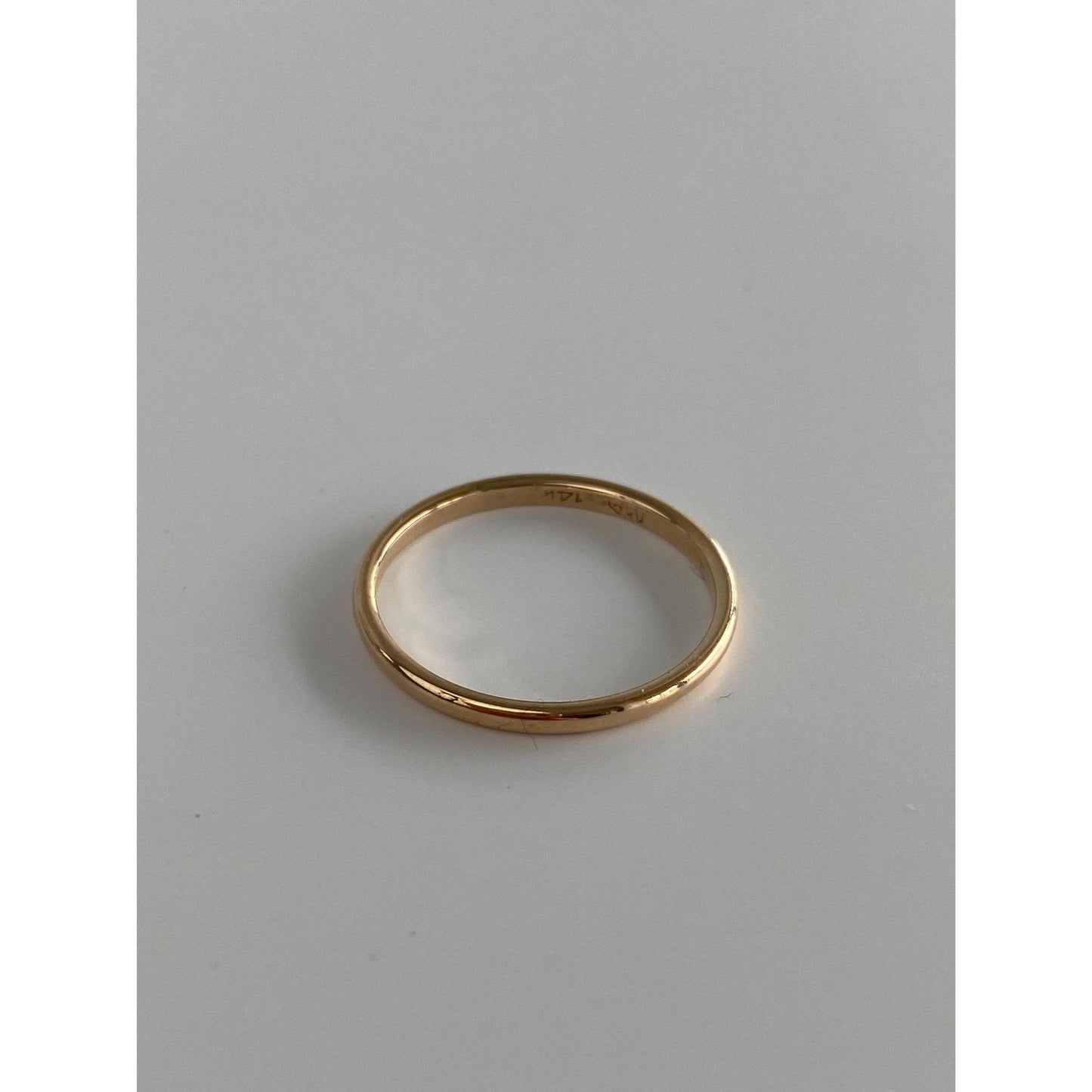 Vintage Solid 14k Yellow Gold Slim Ring Band - Size 5.25