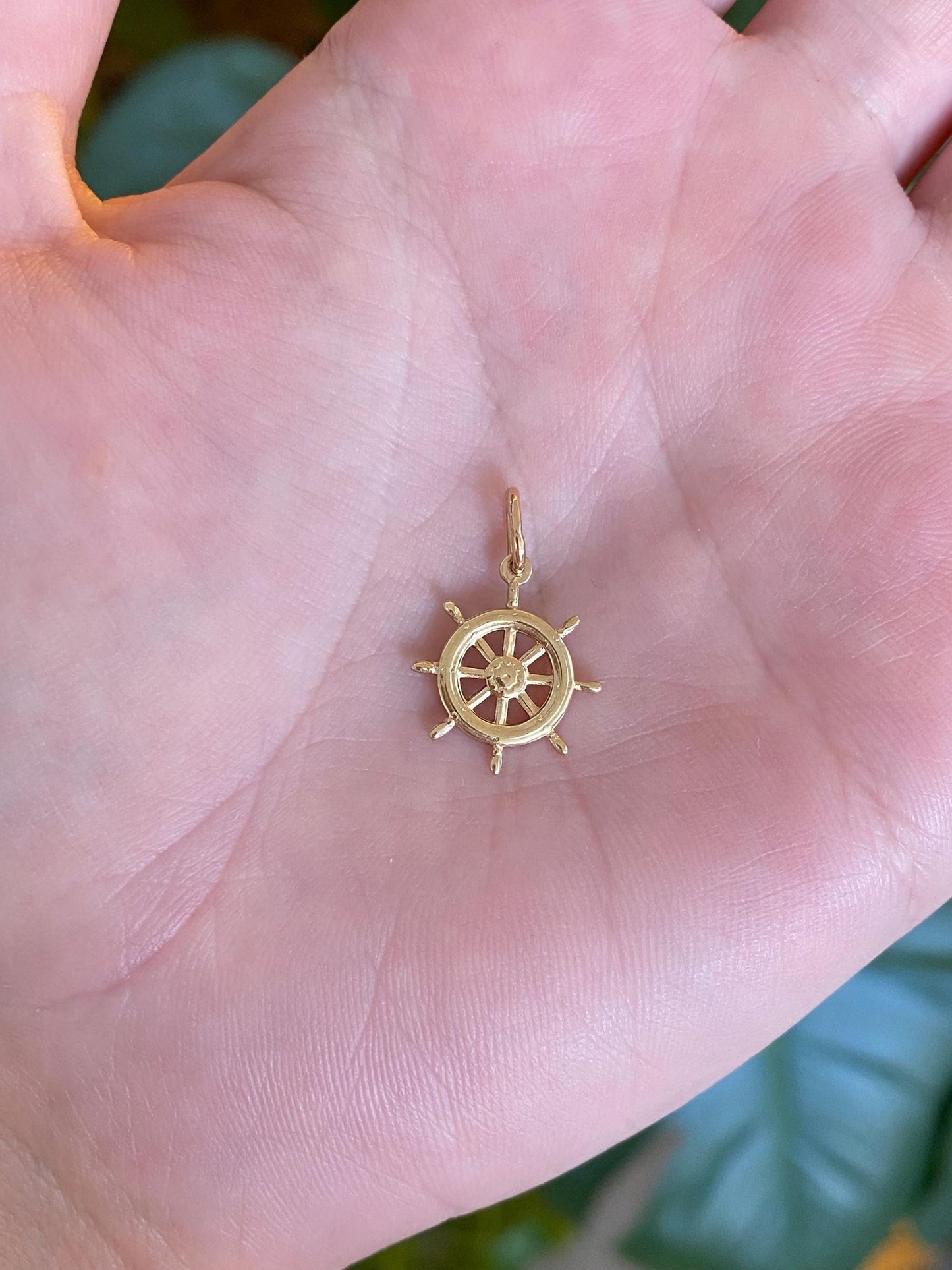Vintage 10k Yellow Gold Helm Charm