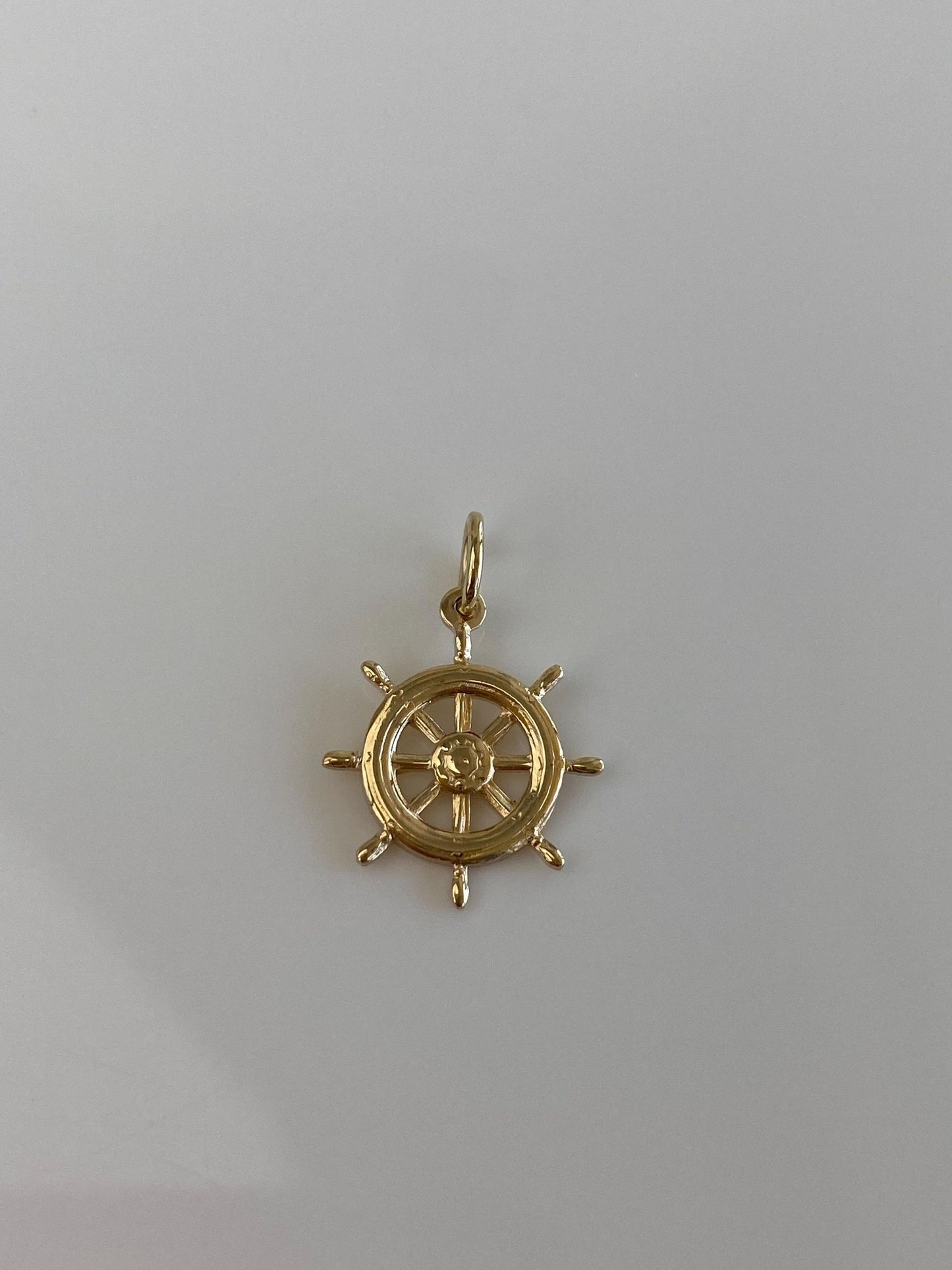 Vintage 10k Yellow Gold Helm Charm