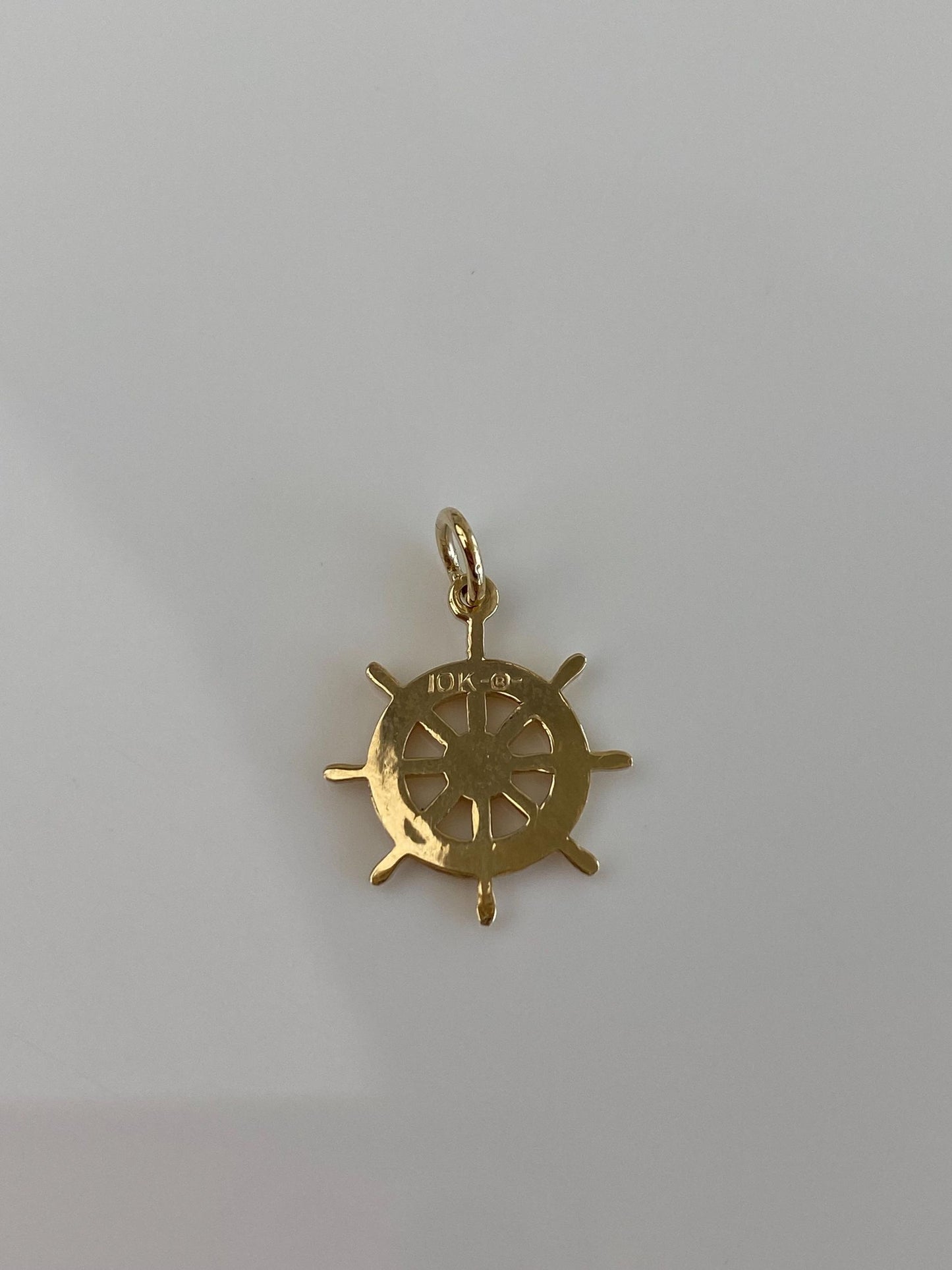 Vintage 10k Yellow Gold Helm Charm