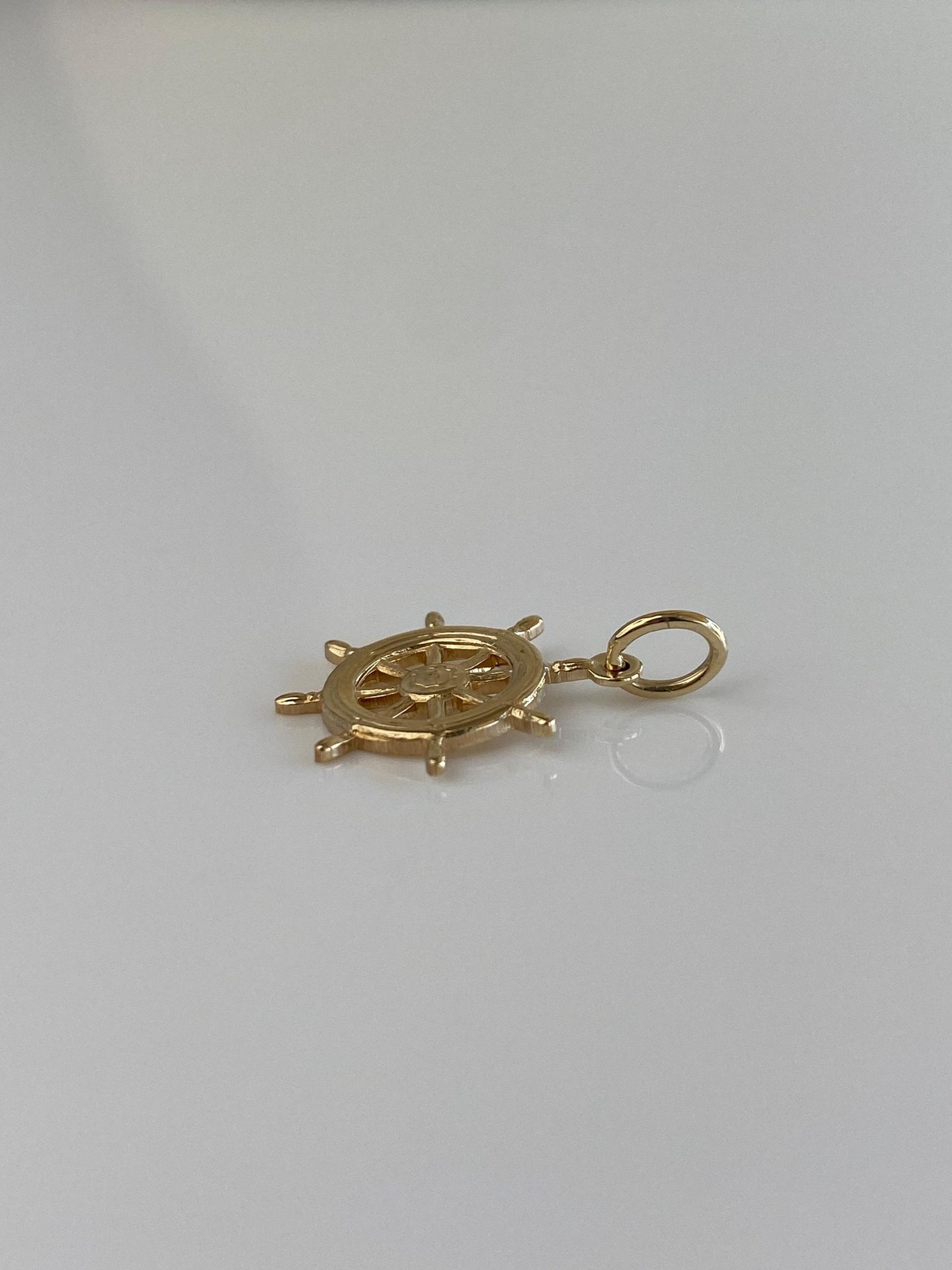 Vintage 10k Yellow Gold Helm Charm