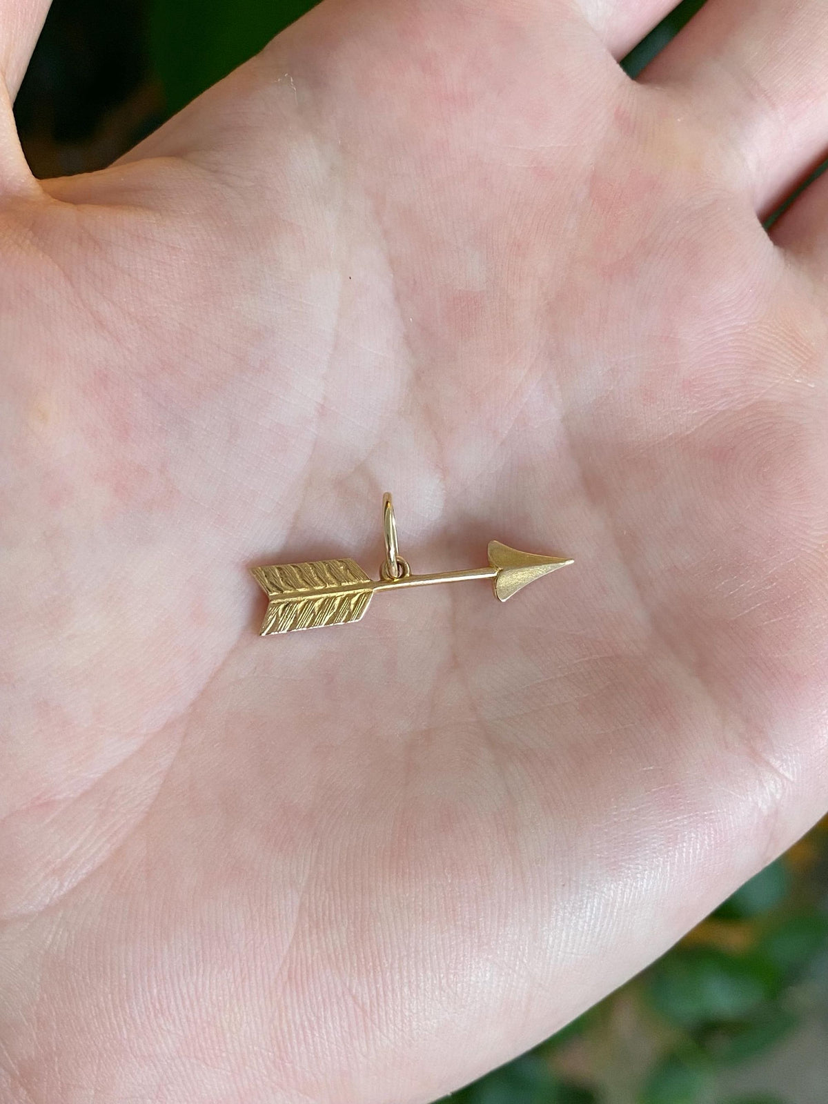 Vintage Solid 10k Yellow Gold Arrow Charm