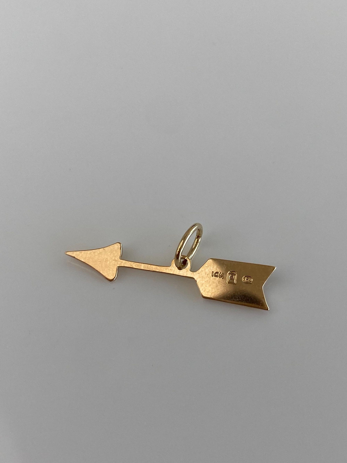 Vintage Solid 10k Yellow Gold Arrow Charm