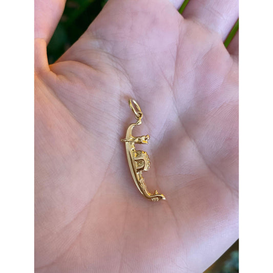 Vintage 18k Yellow Gold Gondola Charm