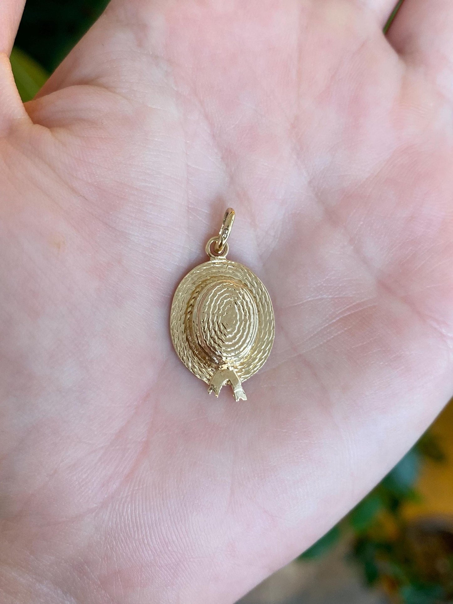Vintage Solid 14k Yellow Gold Hat Charm