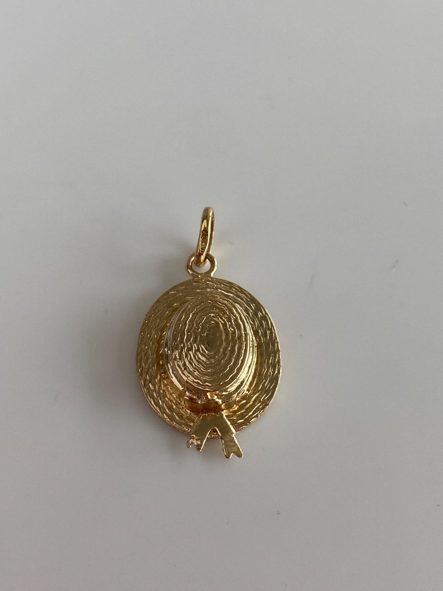 Vintage Solid 14k Yellow Gold Hat Charm