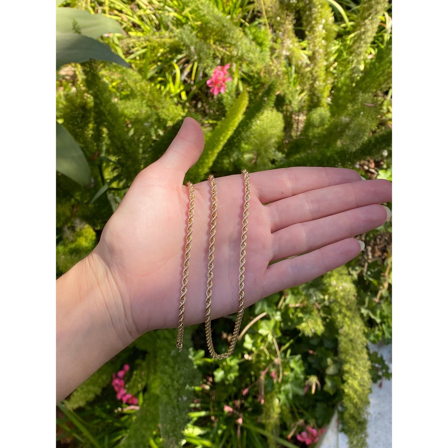 Vintage Solid 10k Yellow Gold Rope Chain Necklace - 30.25 inches