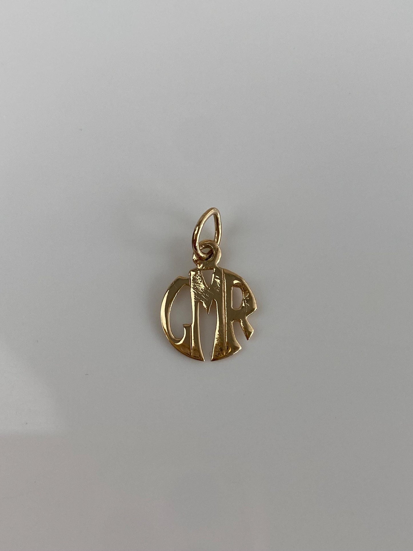 Vintage Solid 14k Yellow Gold Monogram Charm