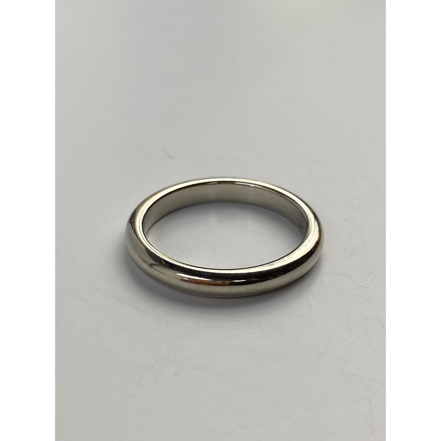 Vintage Solid 14k White Gold Ring Band - Size 5.5