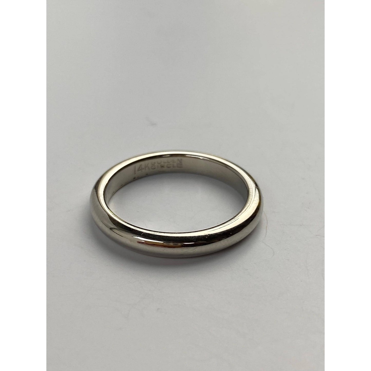 Vintage Solid 14k White Gold Ring Band - Size 5.5