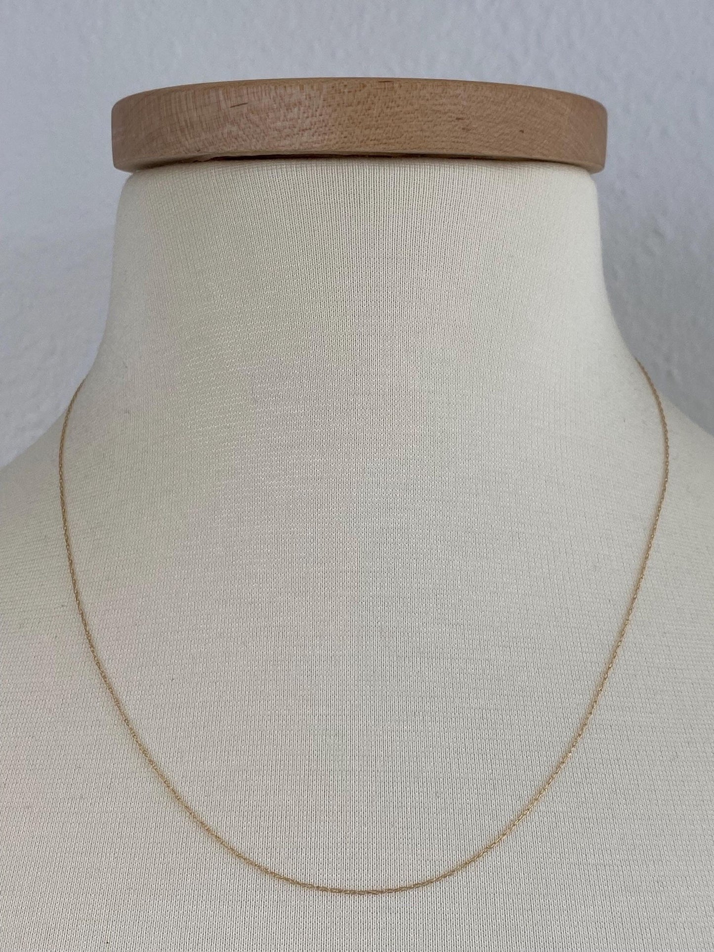 Vintage Solid 14k Yellow Gold Dainty Chain Necklace - 19.75 inches