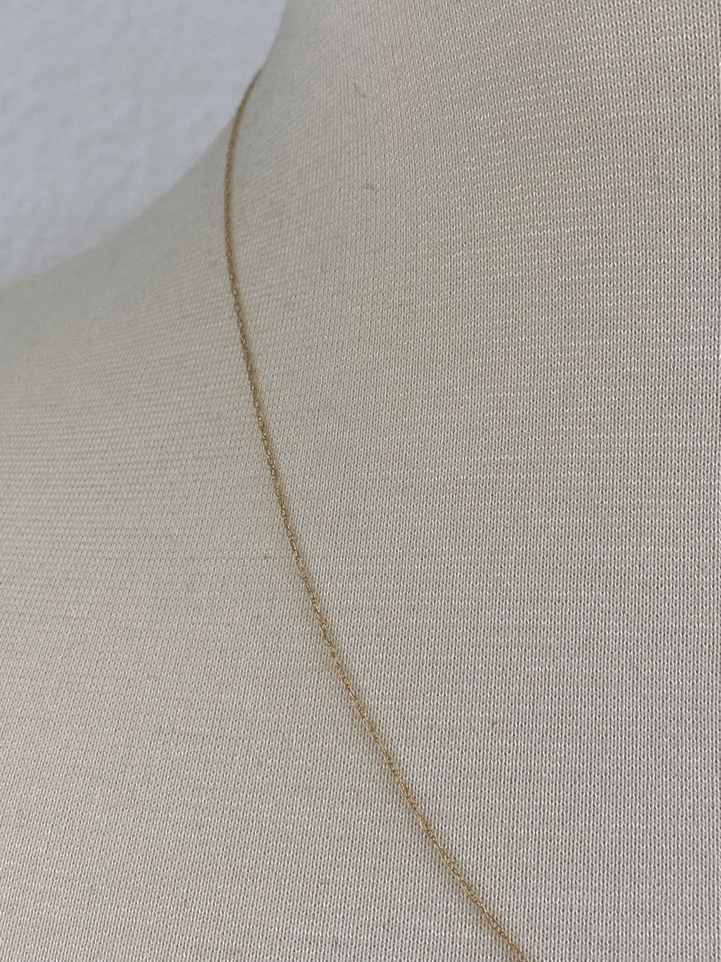 Vintage Solid 14k Yellow Gold Dainty Chain Necklace - 19.75 inches
