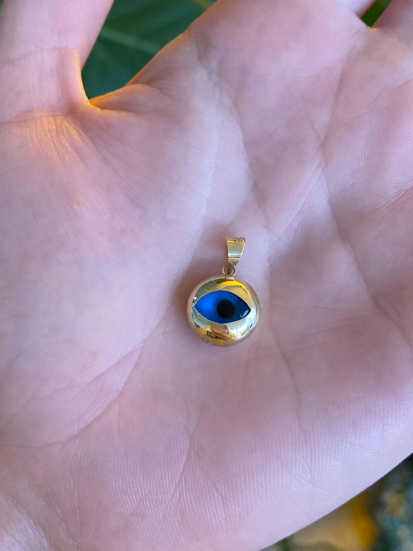 Vintage 14k Yellow Gold Evil Eye Charm