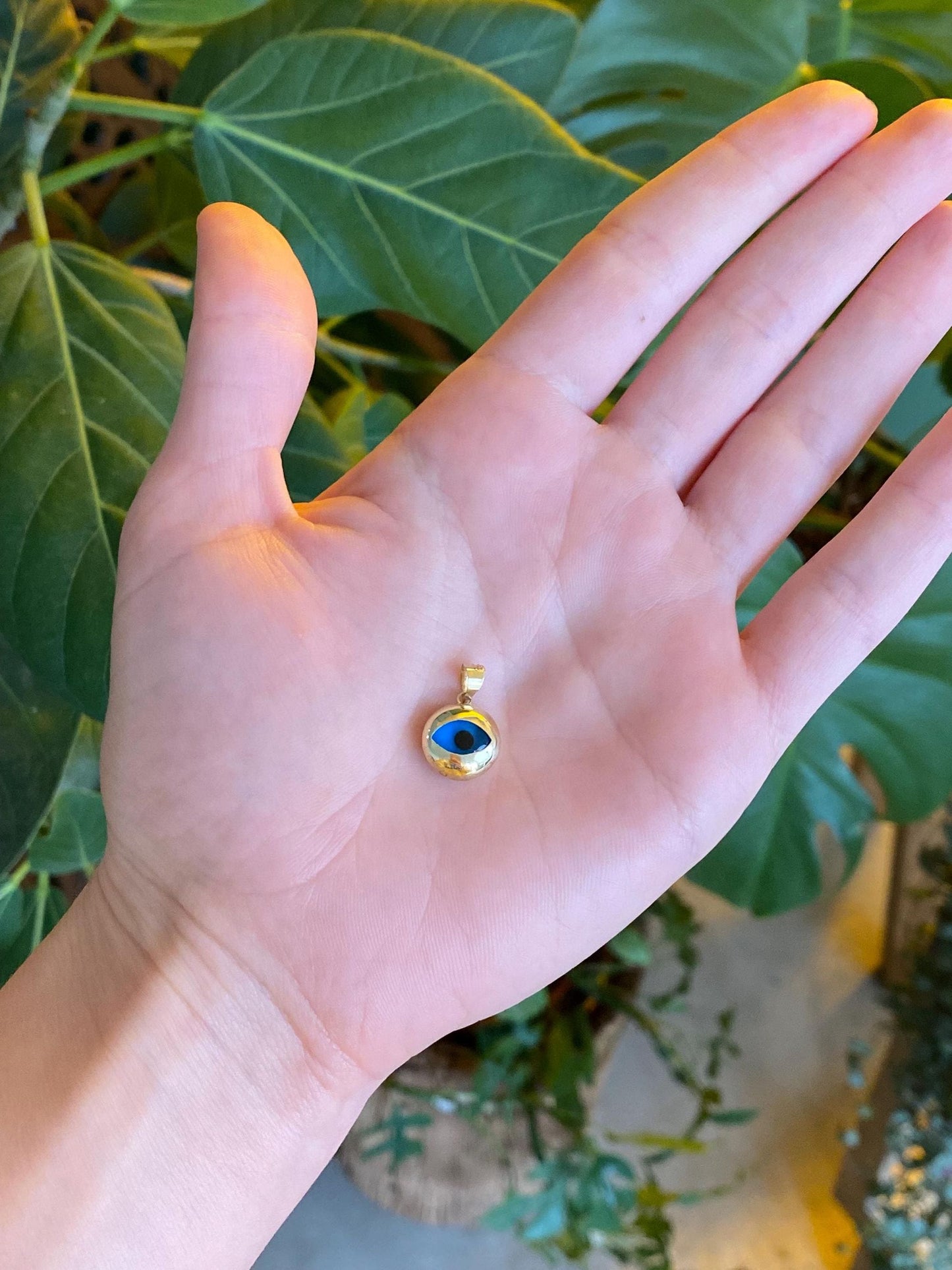 Vintage 14k Yellow Gold Evil Eye Charm