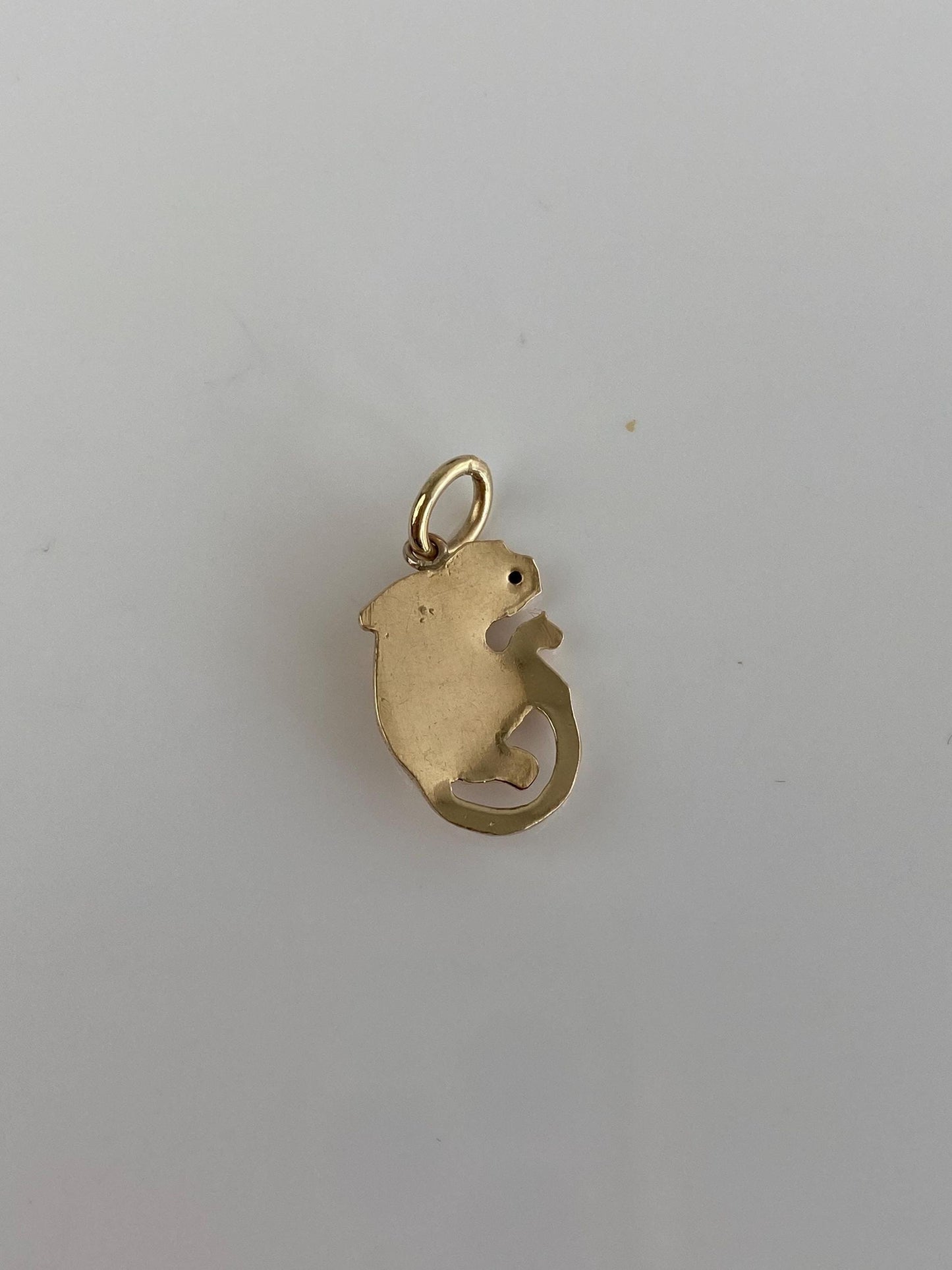 Vintage 10k Yellow Gold Monkey Charm
