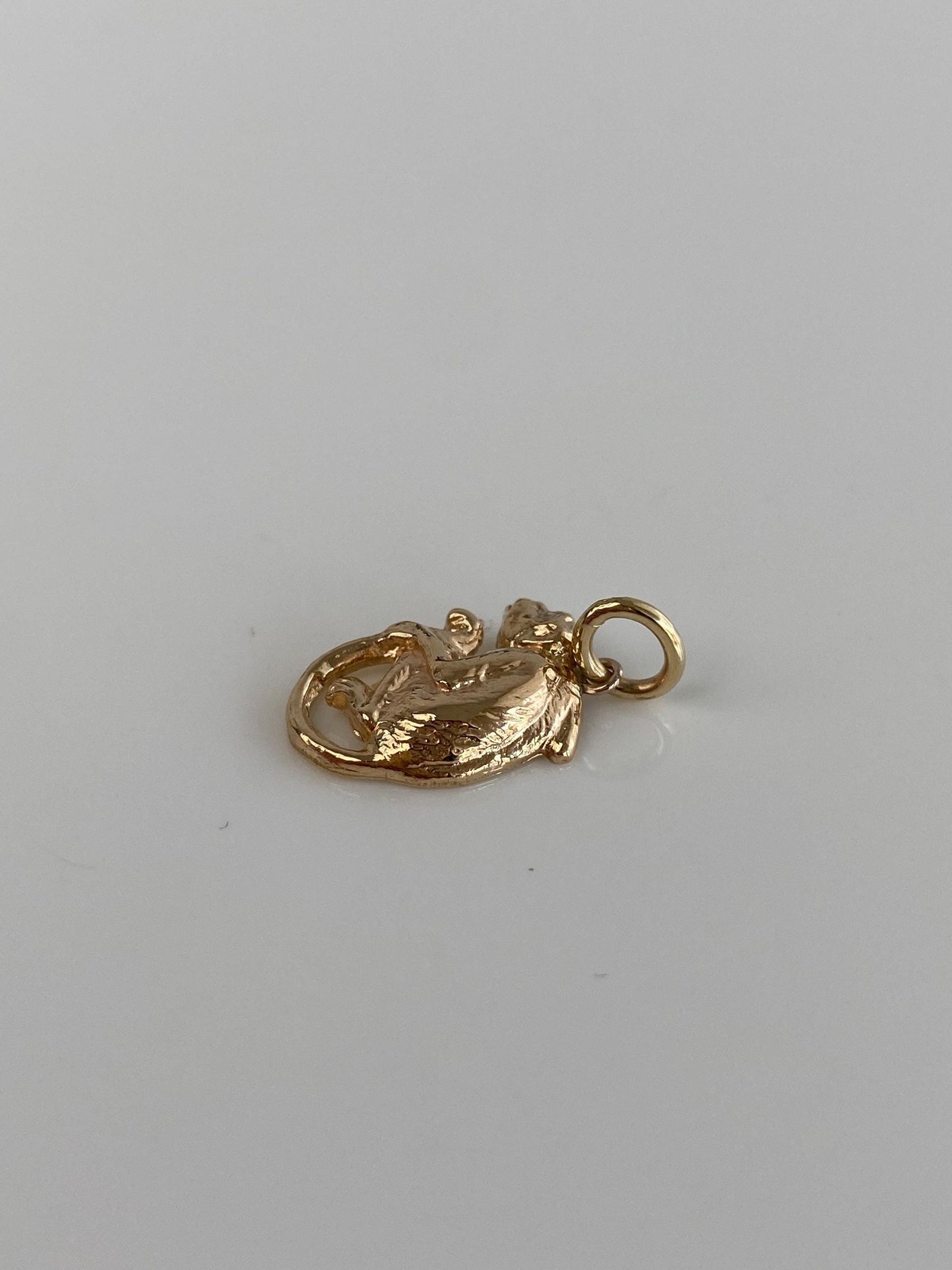 Vintage 10k Yellow Gold Monkey Charm