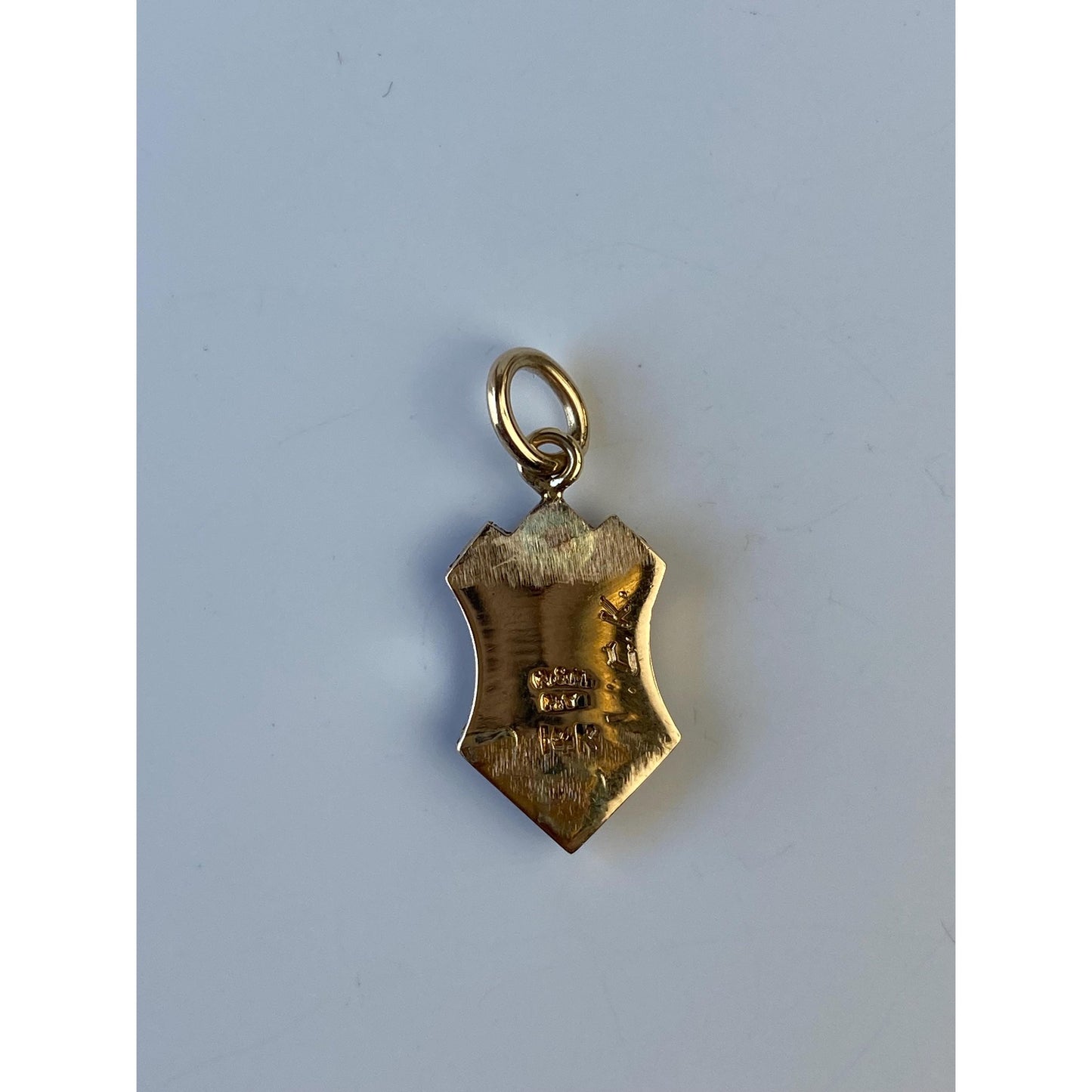 Vintage Solid 14k Yellow Gold Seed Pearl Black Enamel Fraternity Charm